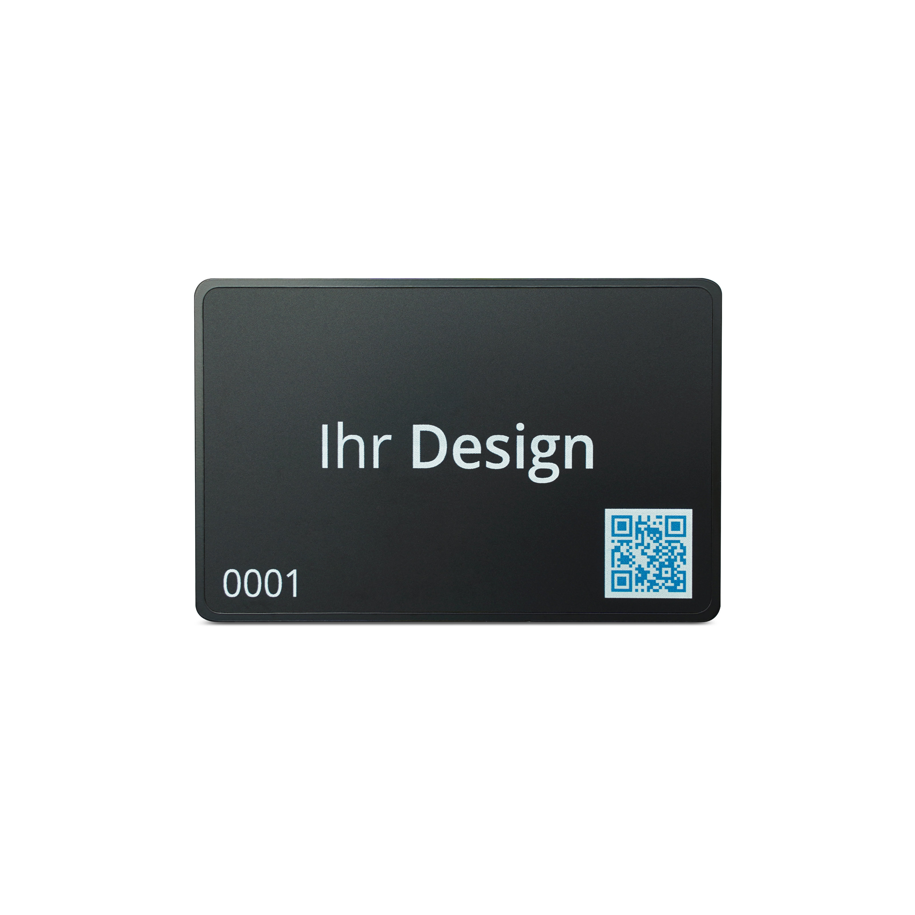 Online NFC-Visitenkarte - inkl. NFC-vCard Zugang - Metall/PVC - 85,6 x 54 mm - schwarz matt - bedruckbar