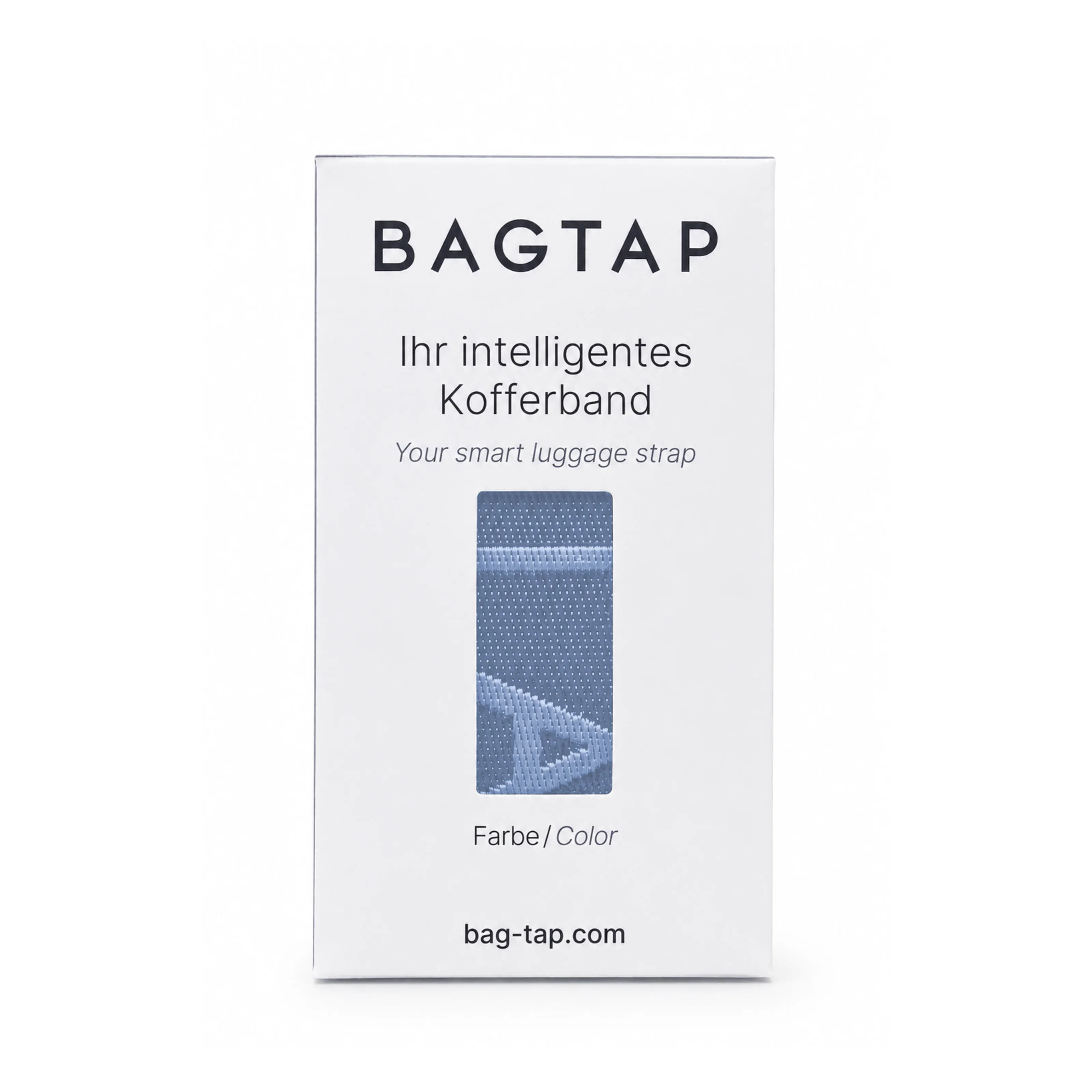 Bagtap Loop - Smarter Koffergurt - Jacquard-Stoff - 2 m - hellblau
