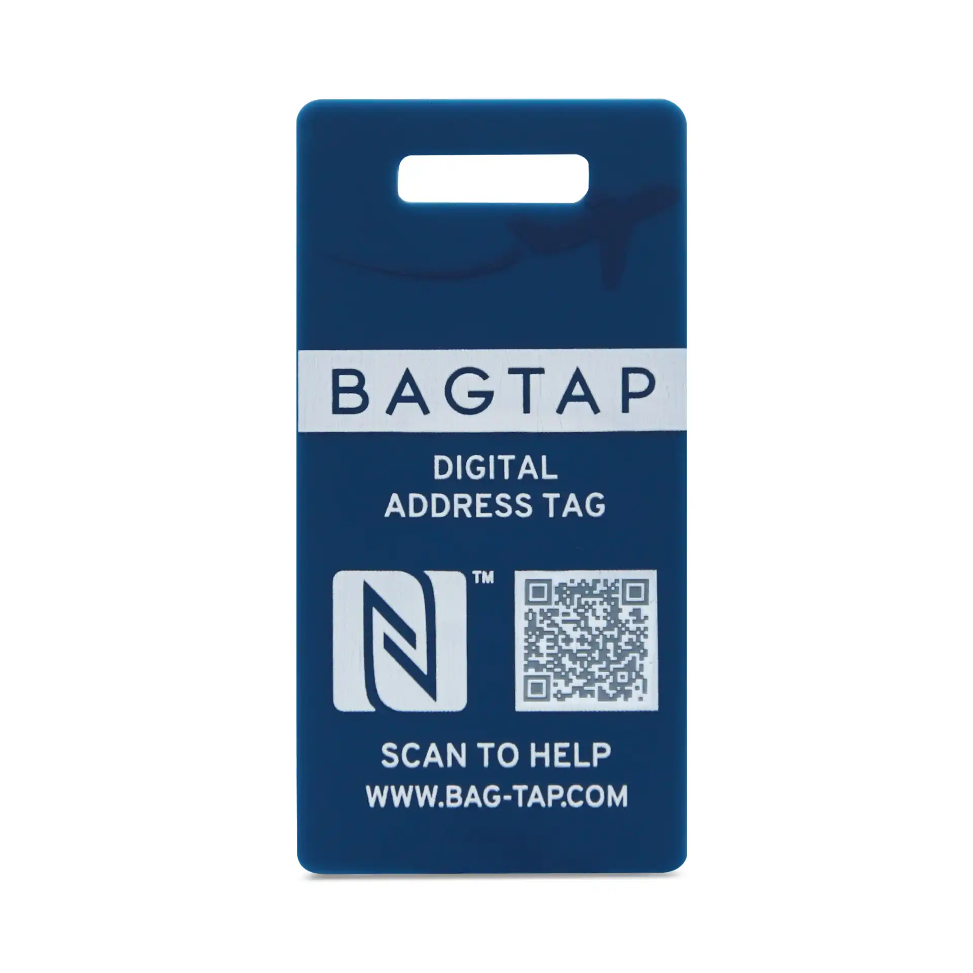 Bagtap Flex - Digitaler Kofferanhänger - Silikon - 30 x 60 mm - dunkelblau