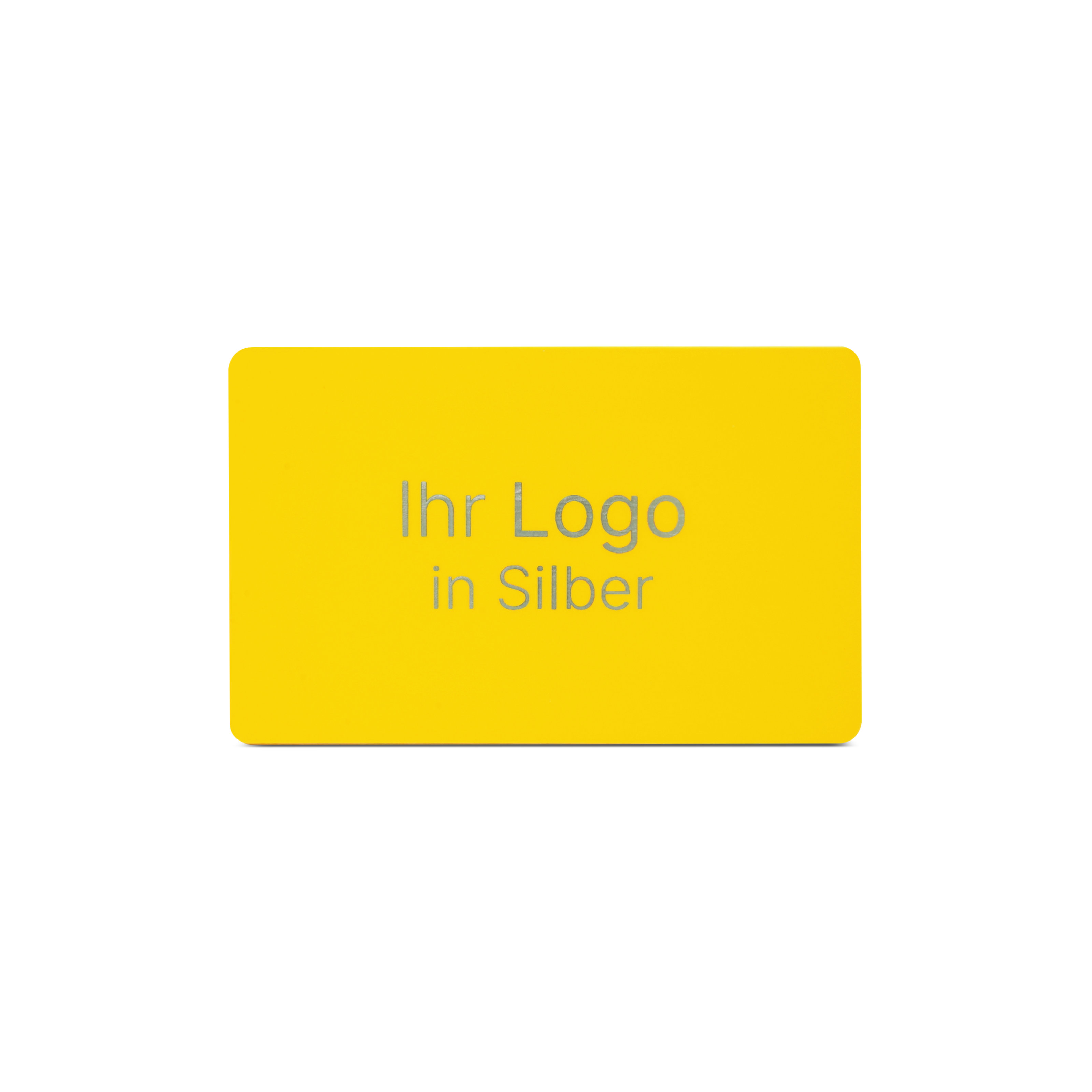 NFC Karte PVC - 85,6 x 54 mm - NTAG216 - 924 Byte - gelb matt - durchgefärbt