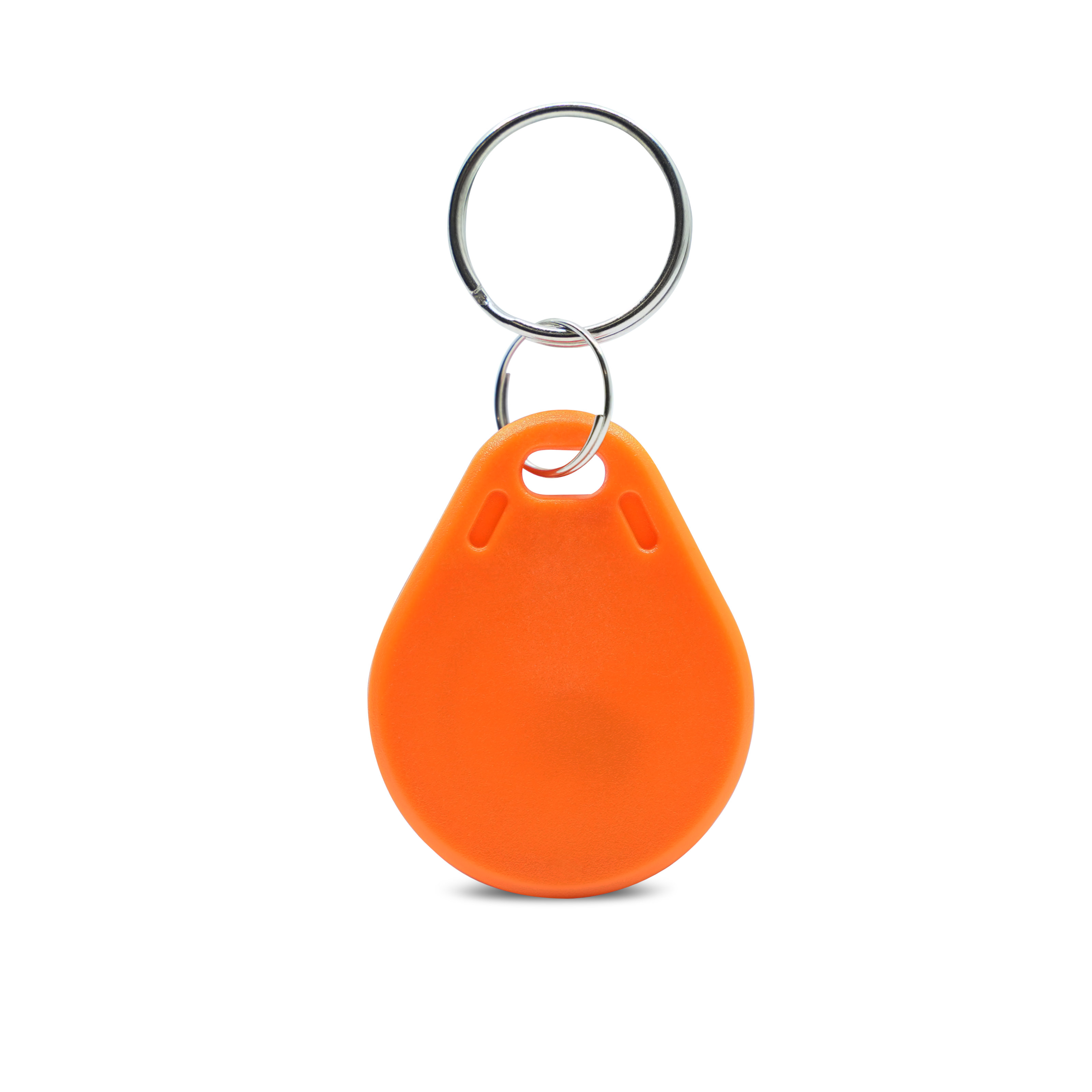 Rückseite des ABS Schlüsselanhängers in orange