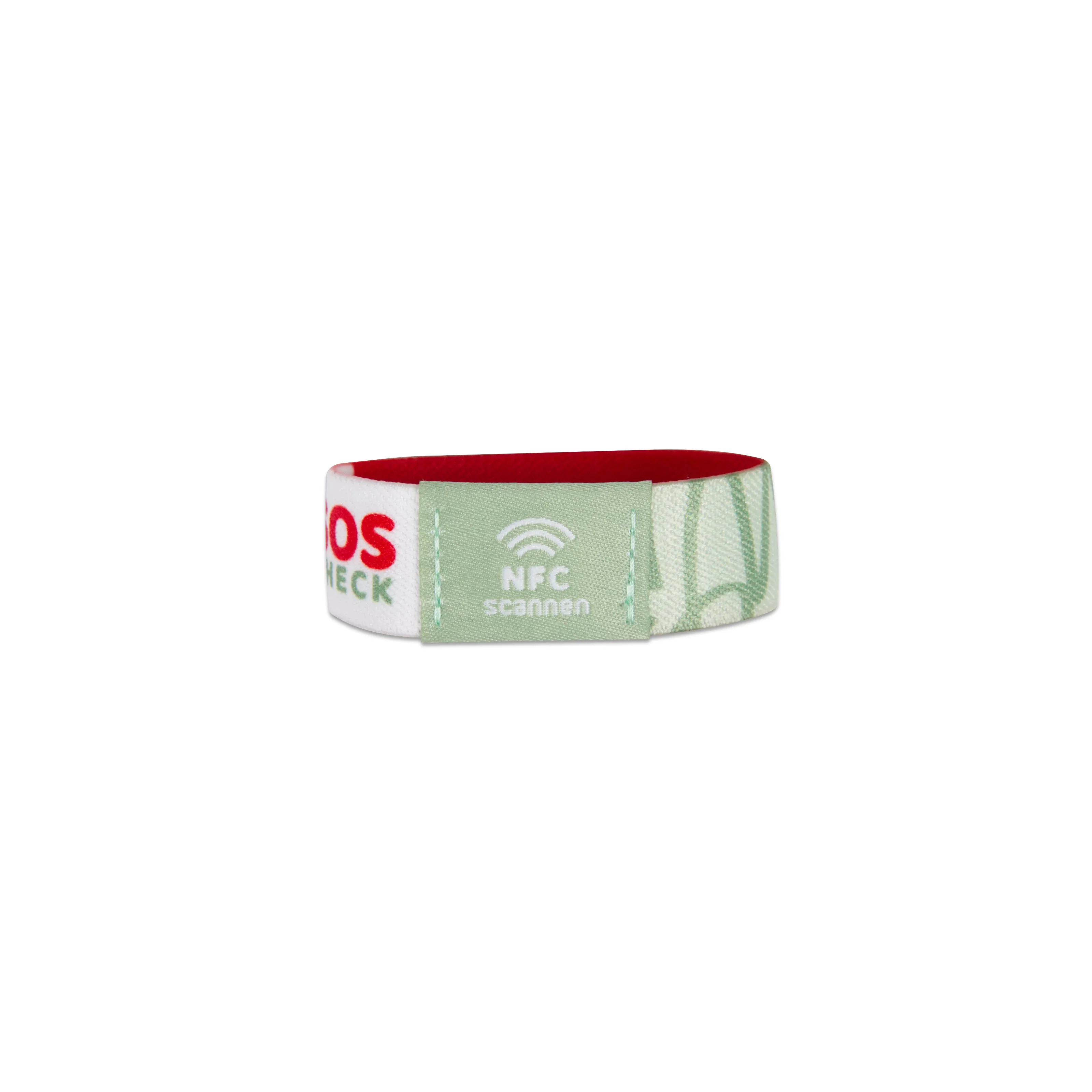 SOS-Check Armband - Smartes Notfall-Armband - Stoff - 150 x 20 mm - grün