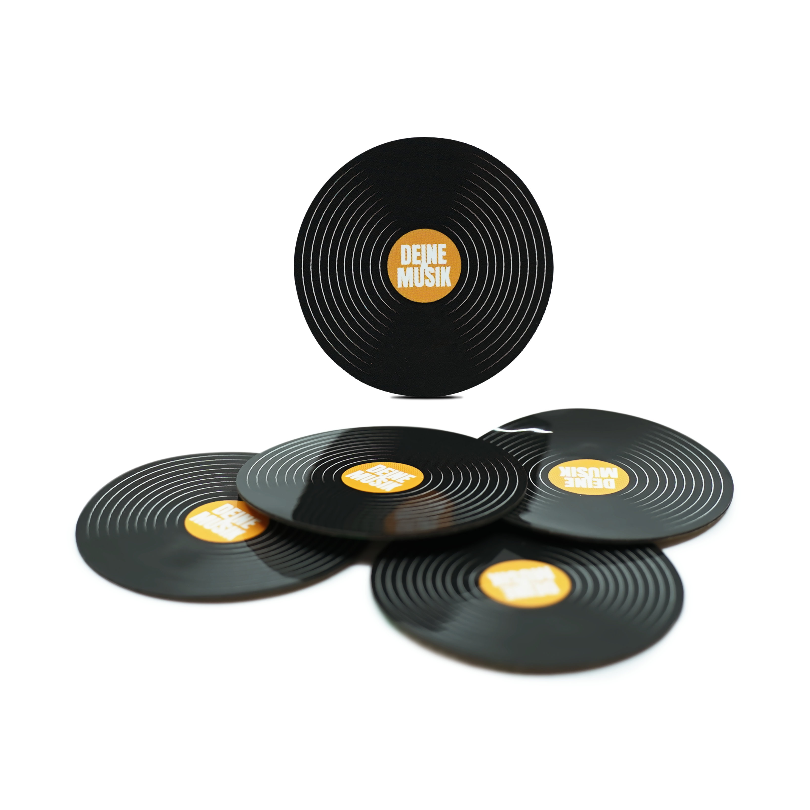  NFC Vibes Schallplatte - Digitaler Musik-Sticker - PET - 38 mm - schwarz - deutsches Label