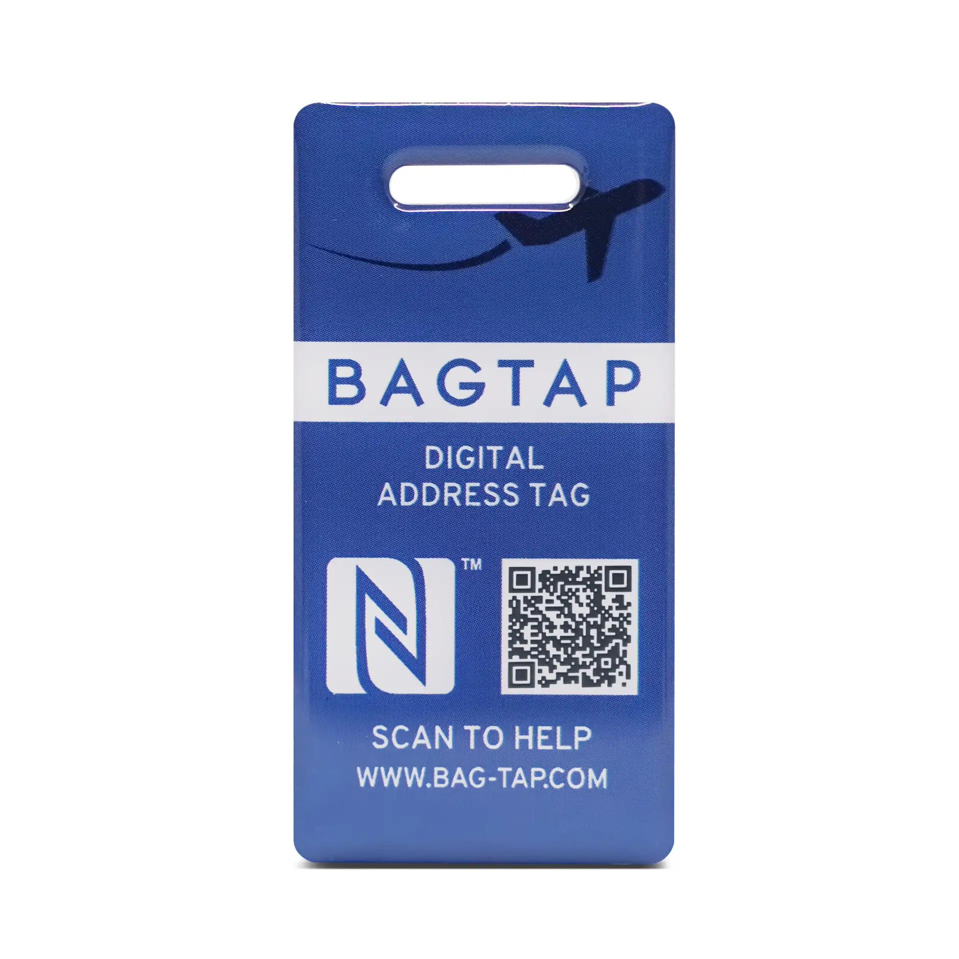Bagtap Solid - Digitaler Kofferanhänger - Epoxy - 30 x 60 mm - dunkelblau