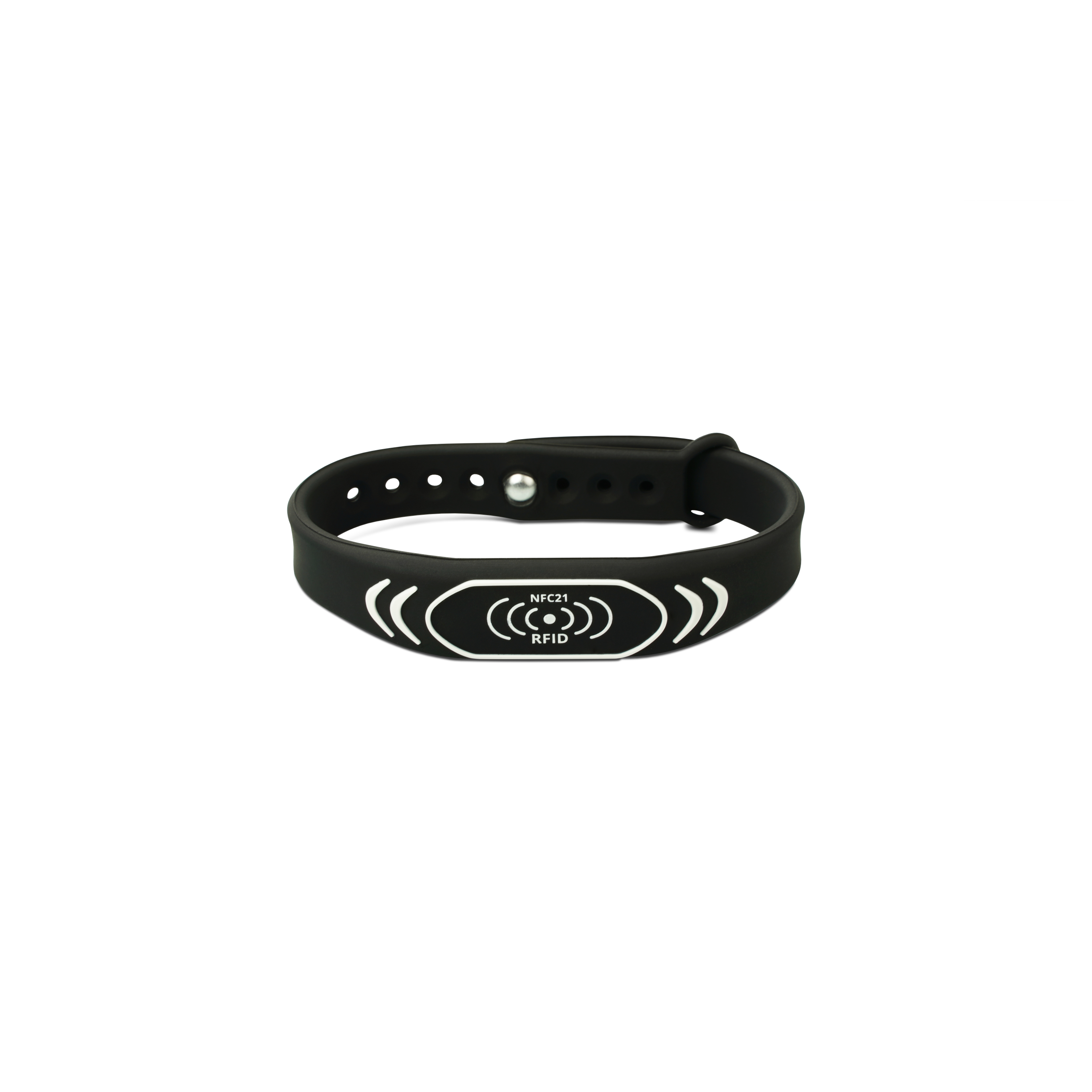 RFID wristband silicone - 235 mm x 15 mm - EM4200 - black - for locking systems