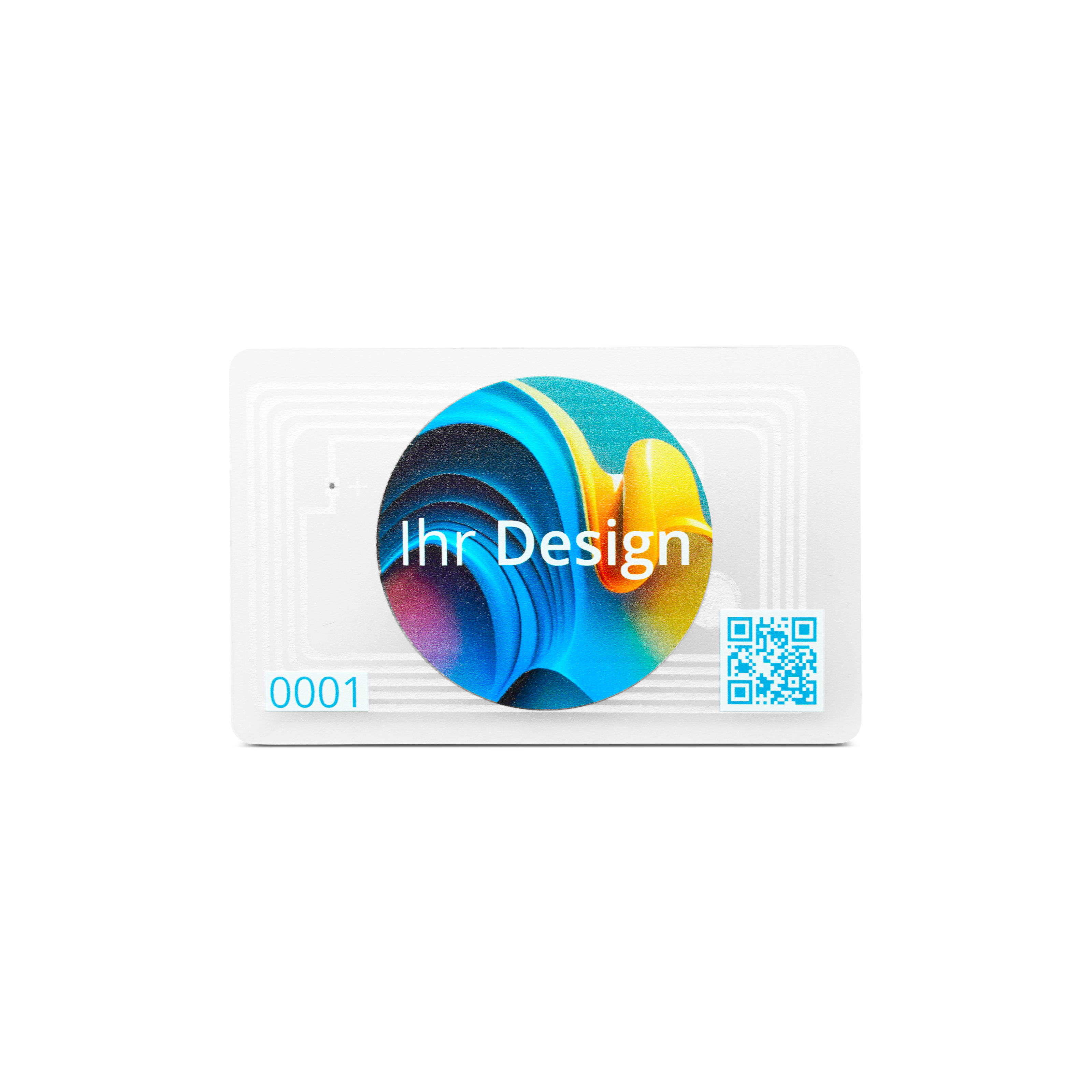 NFC Karte PVC - 85,6 x 54 mm - NTAG213 - 180 Byte - transparent - bedruckt