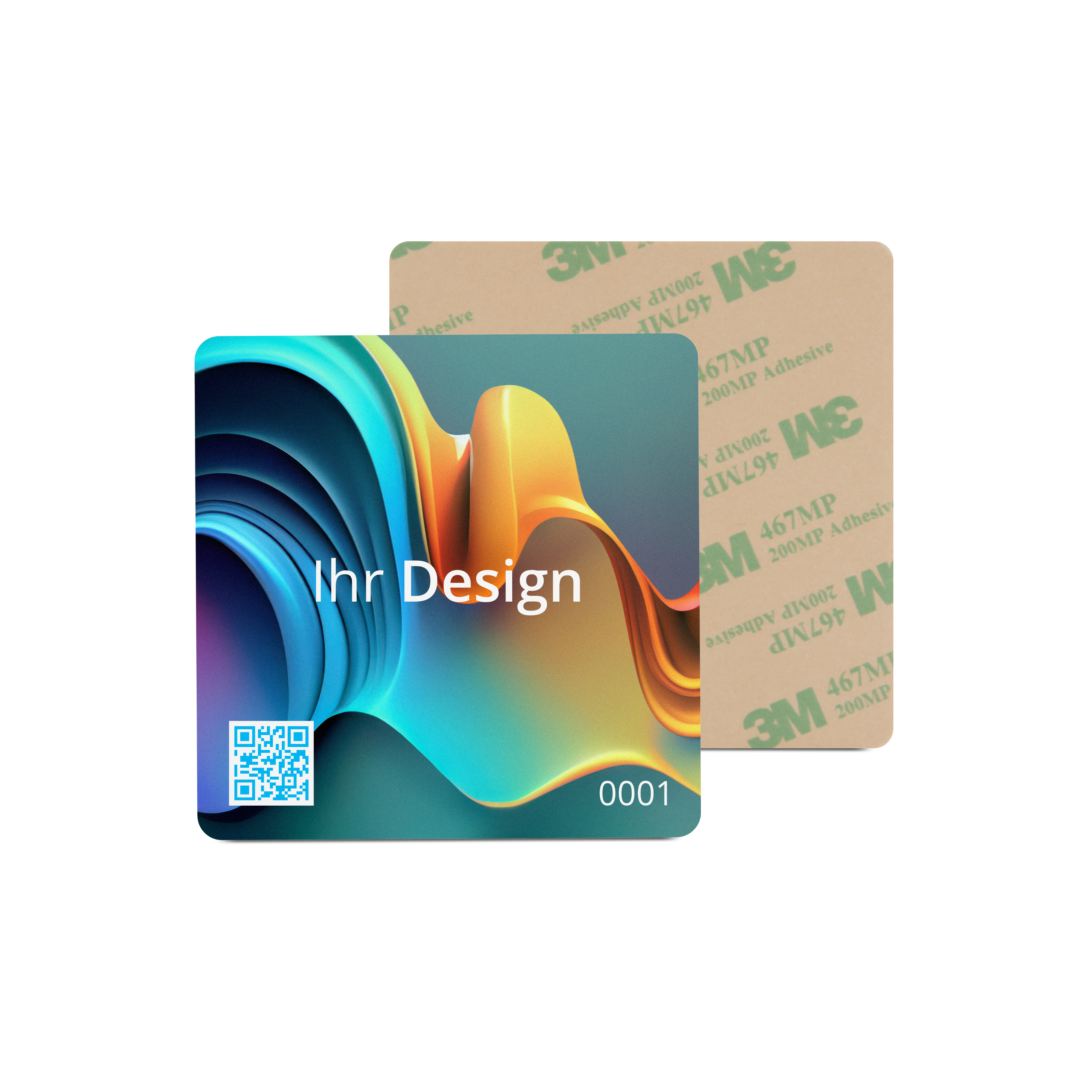 Nfc Format Sticker NFC Sticker PVC printed - 80,5 x 80,5 mm - NTAG213 - 180 bytes - white ...