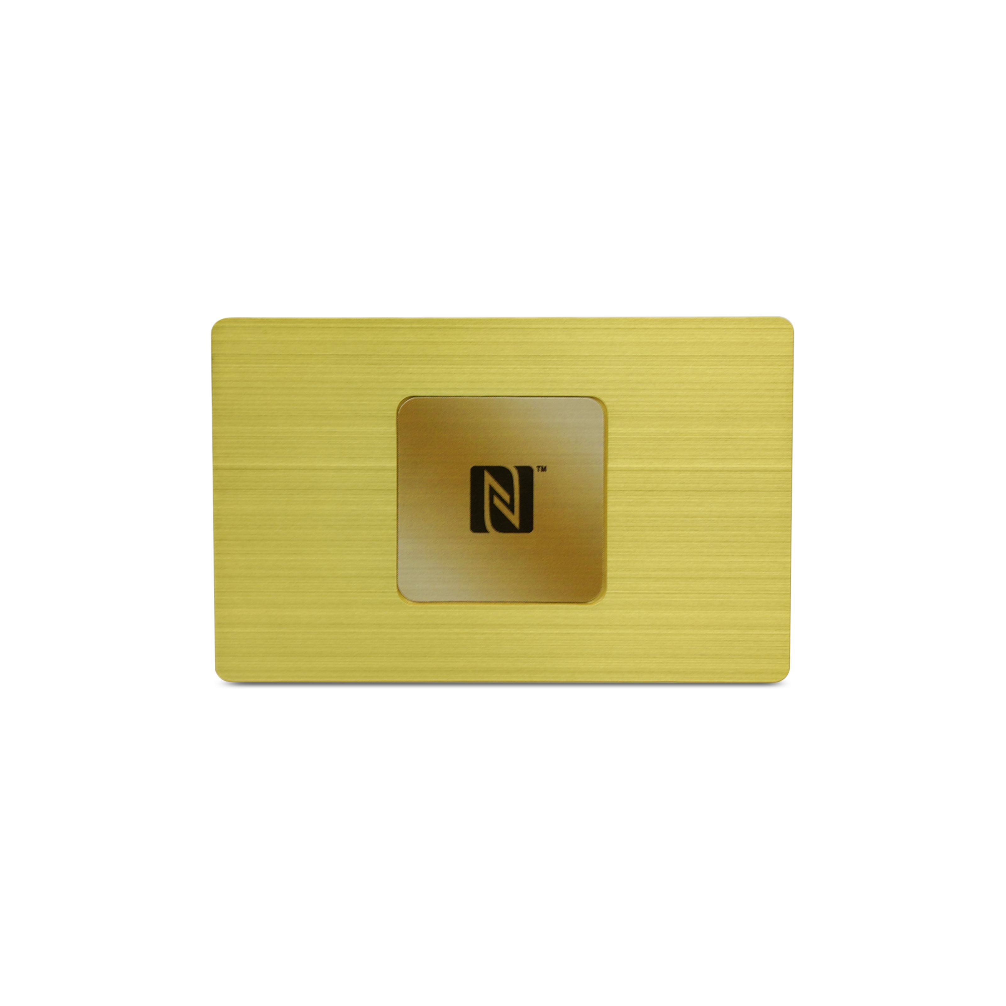NFC-vCard - Digitale Visitenkarte - inkl. NFC-vCard Zugang - Metall - 85,6 x 54 mm - gold mit Gravur