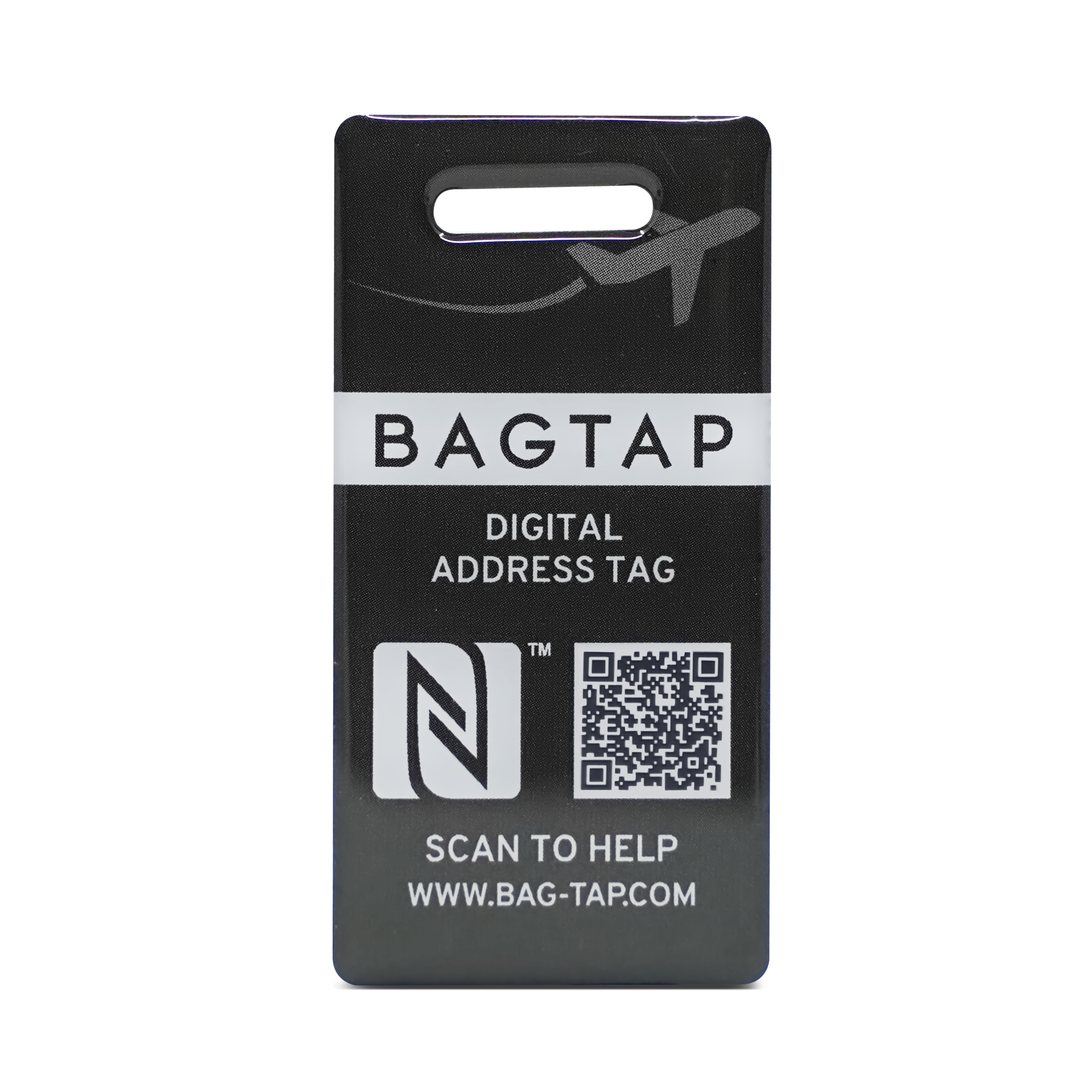 Bagtap PVC Epoxy - Digital address tag - 30 x 60 mm - black