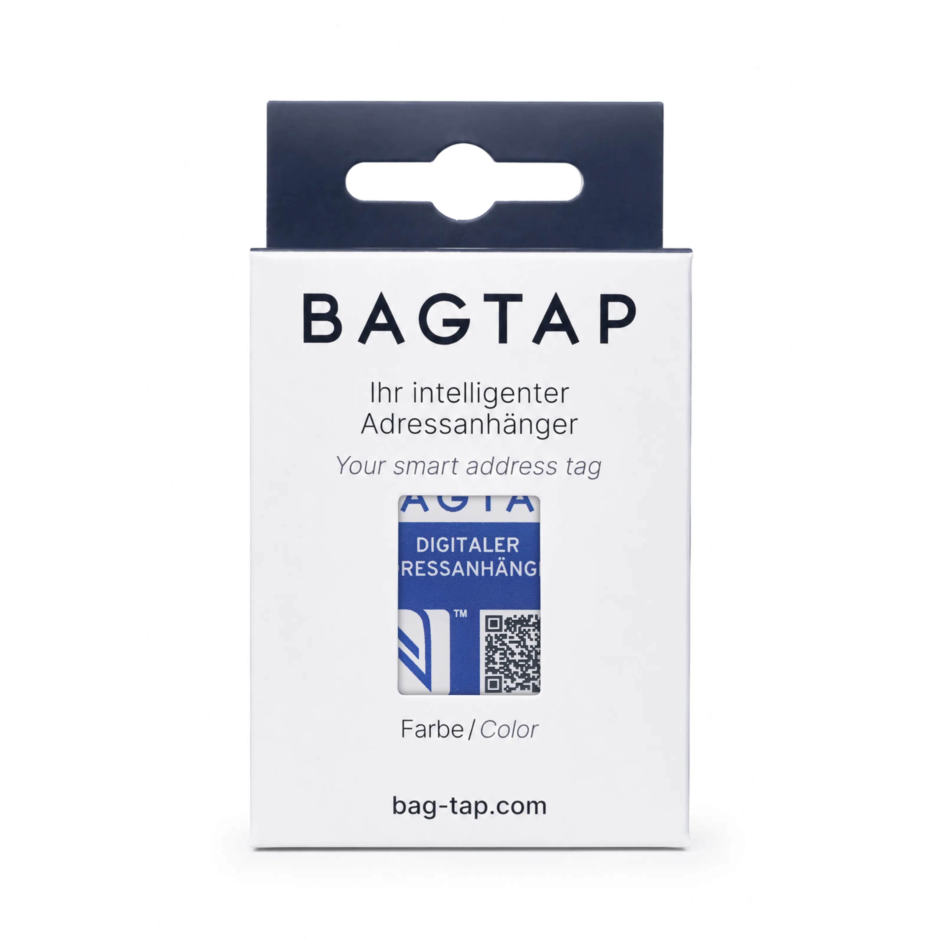 Bagtap Solid - Digitaler Kofferanhänger - Epoxy - 30 x 60 mm - dunkelblau