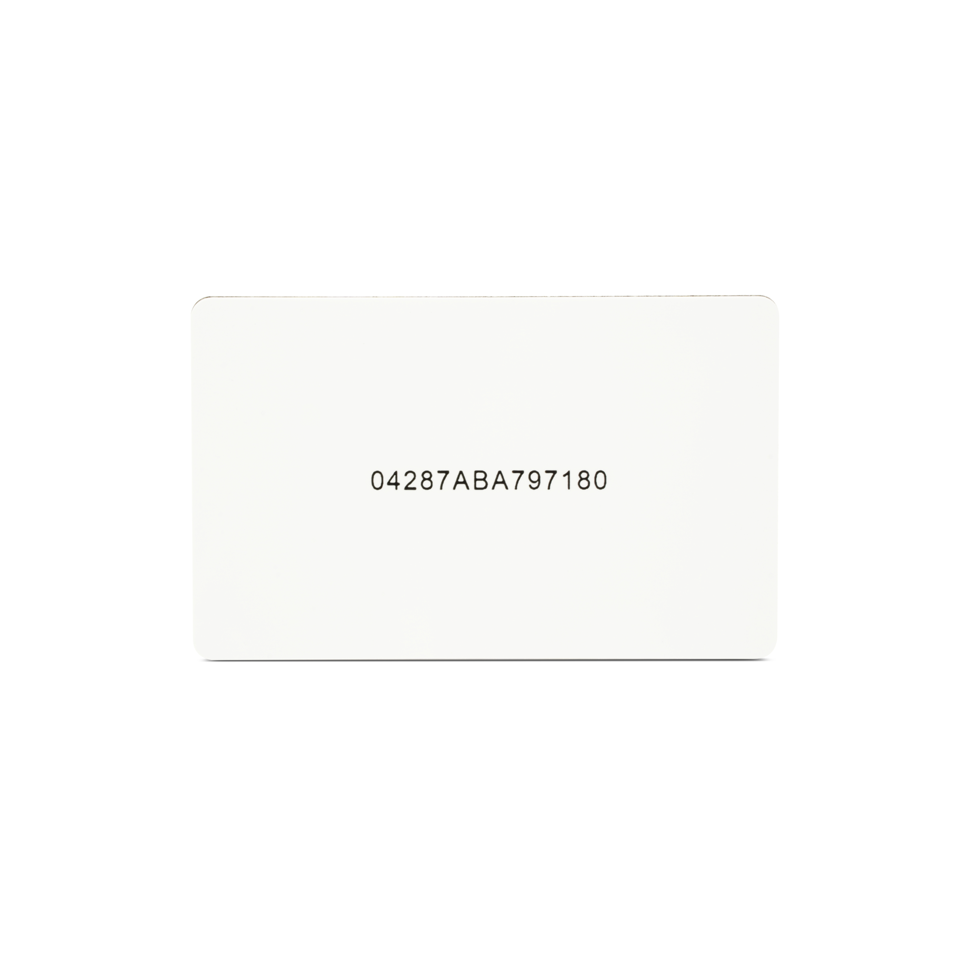 NFC card PVC - on-metal - 85,6 x 54 mm - NTAG213 - 180 byte - white - with UID imprint + coding