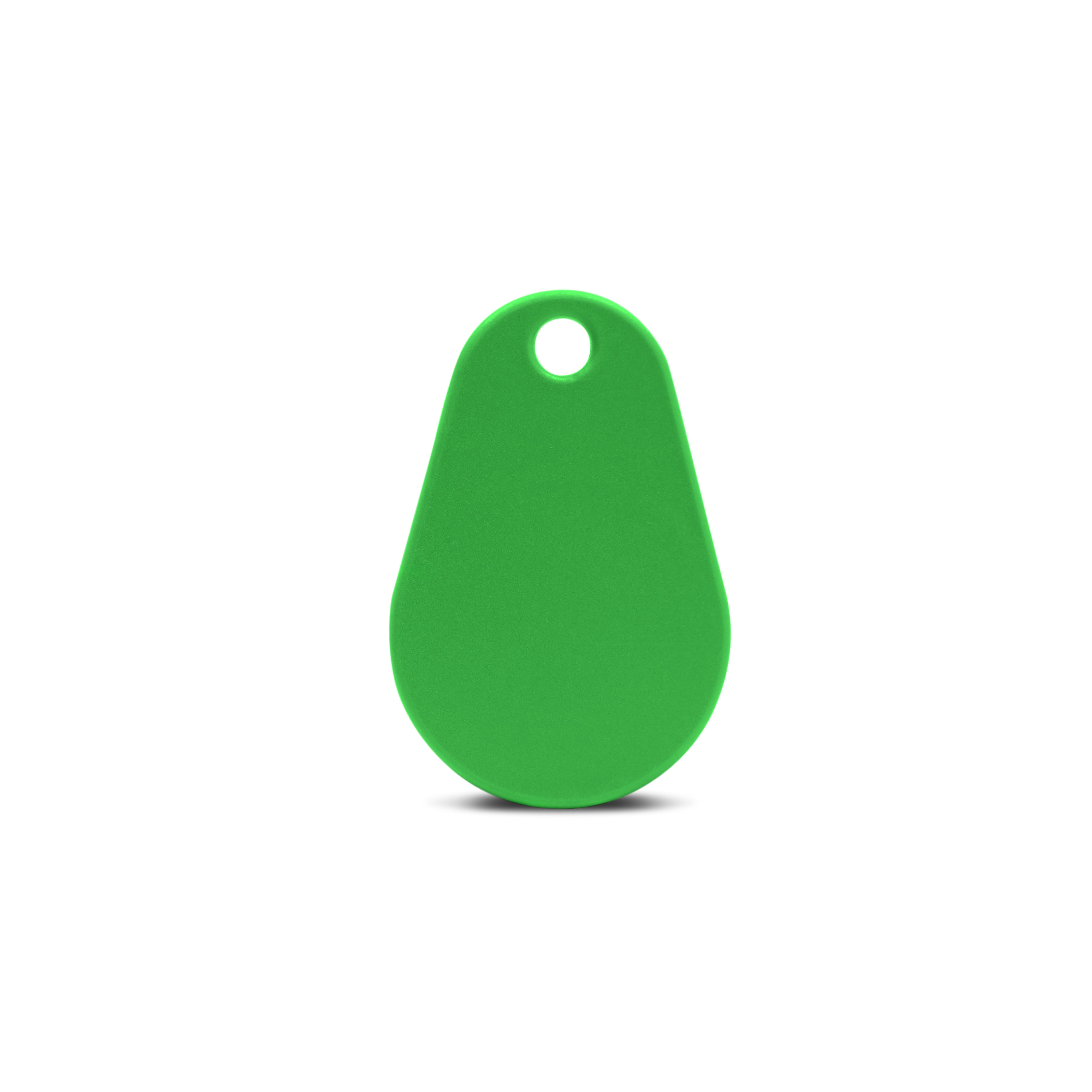 Vorderseite NFC Schlüsselanhänger in grün aus Polyamid