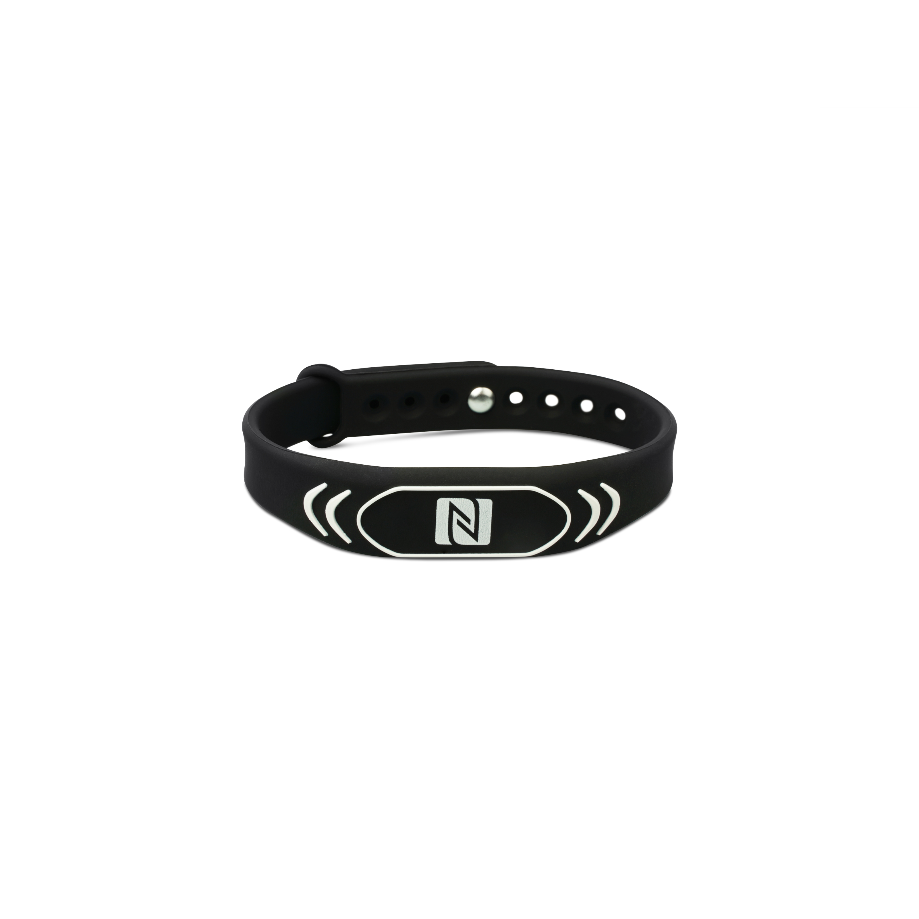 NFC Armband Silikon - 235 x 15 x 7 mm - NTAG216 - 924 Byte - schwarz