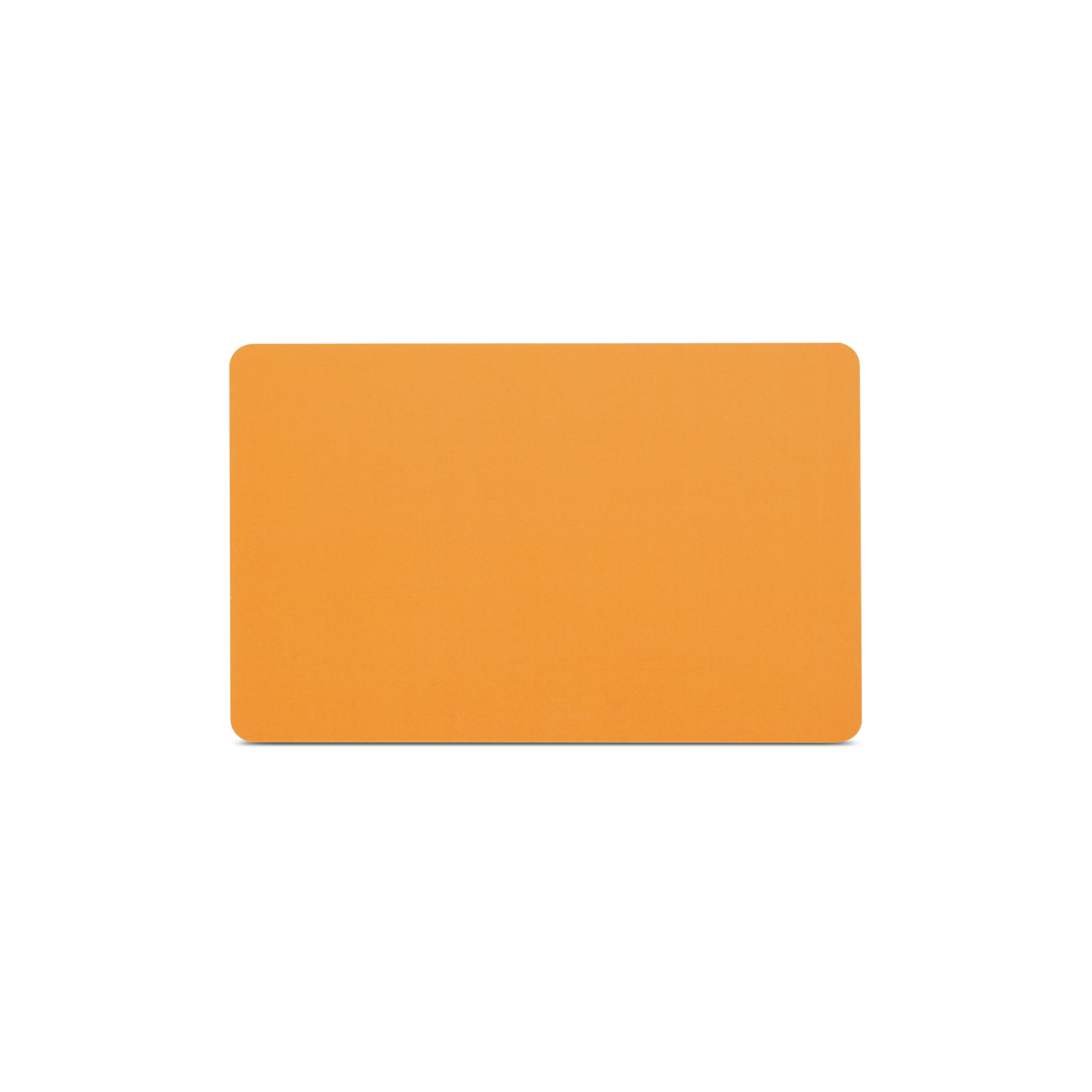 Rückseite NFC Schutzkarte in orange im ISO-Format