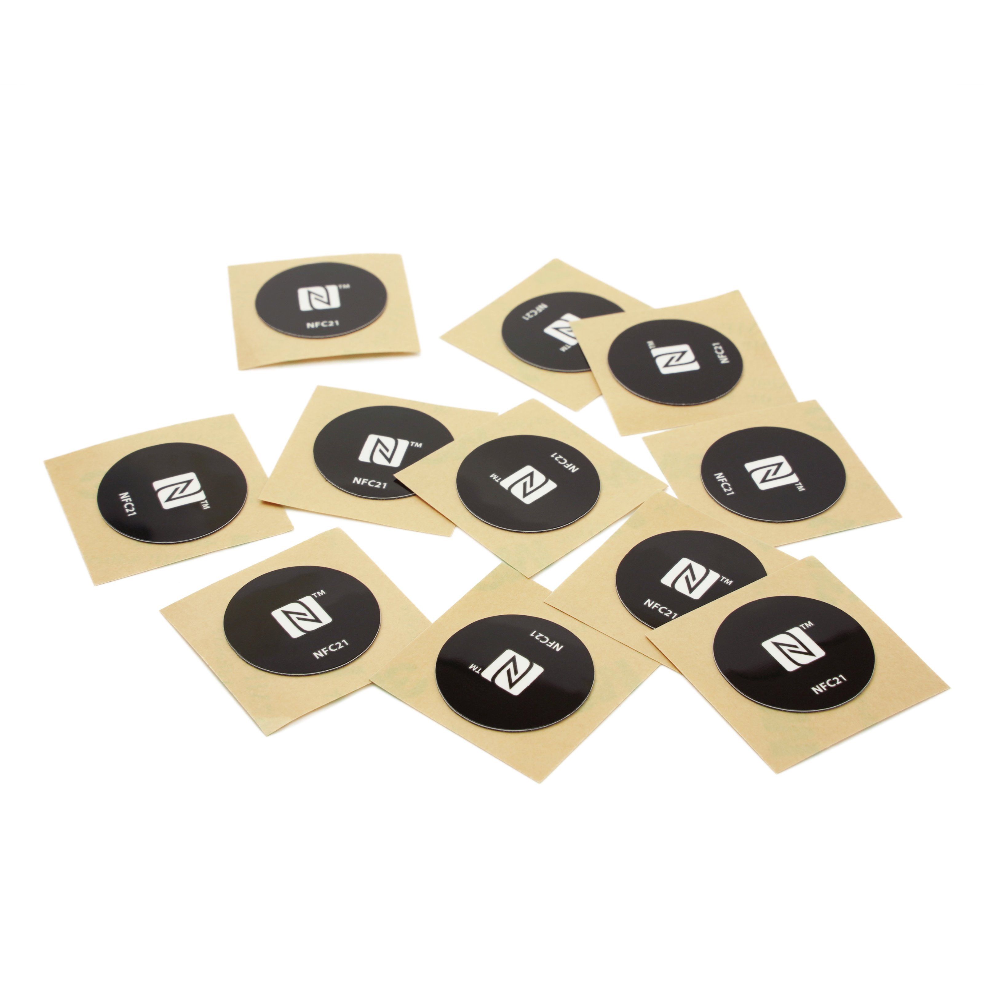 NFC Sticker On-Metal - 22 mm - NTAG213 - 180 Byte - black with logo