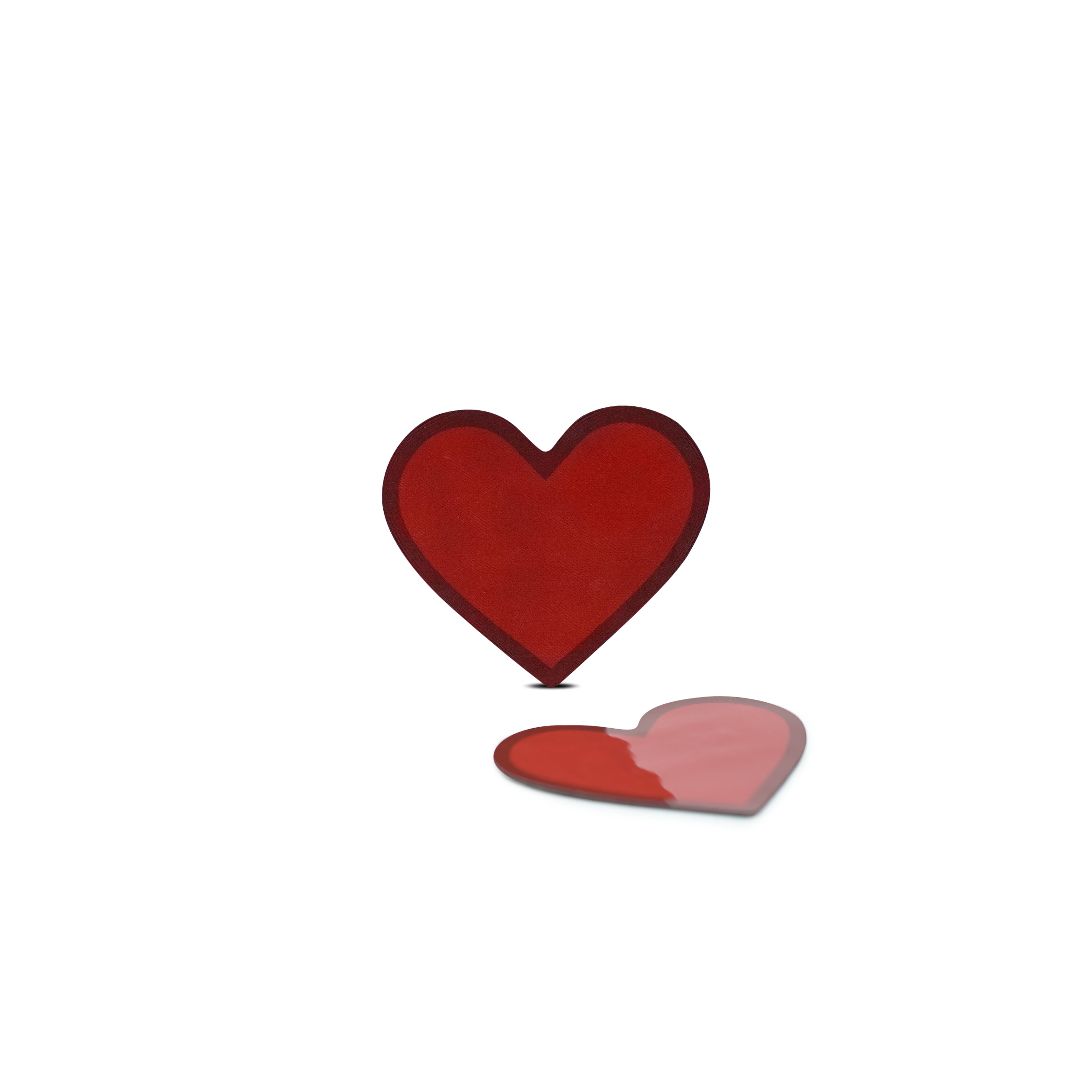 NFC Love Heart Sticker - Digital Messages - PET - 35 x 30 mm - red