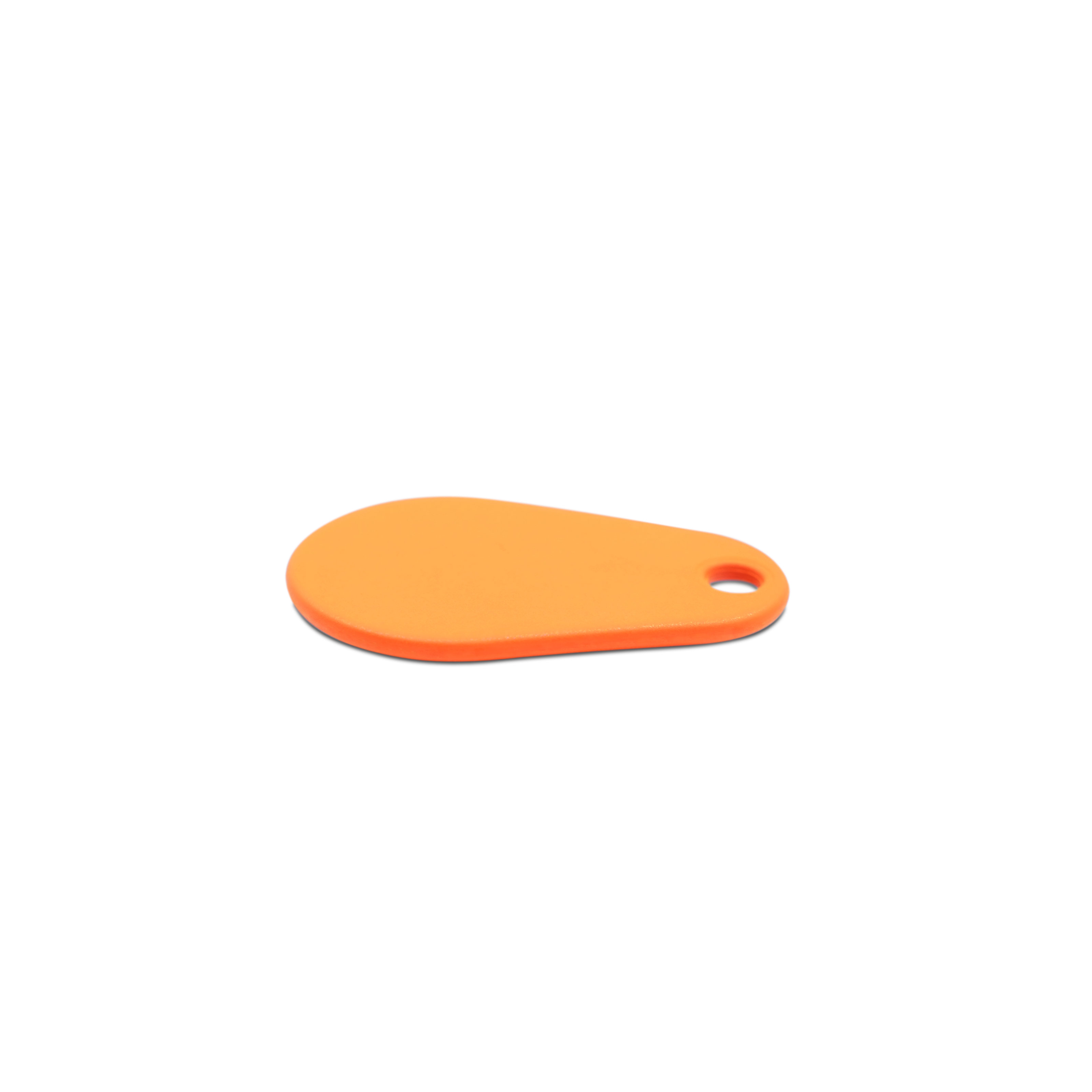 Liegender NFC Schlüsselanhänger in orange aus Polyamid