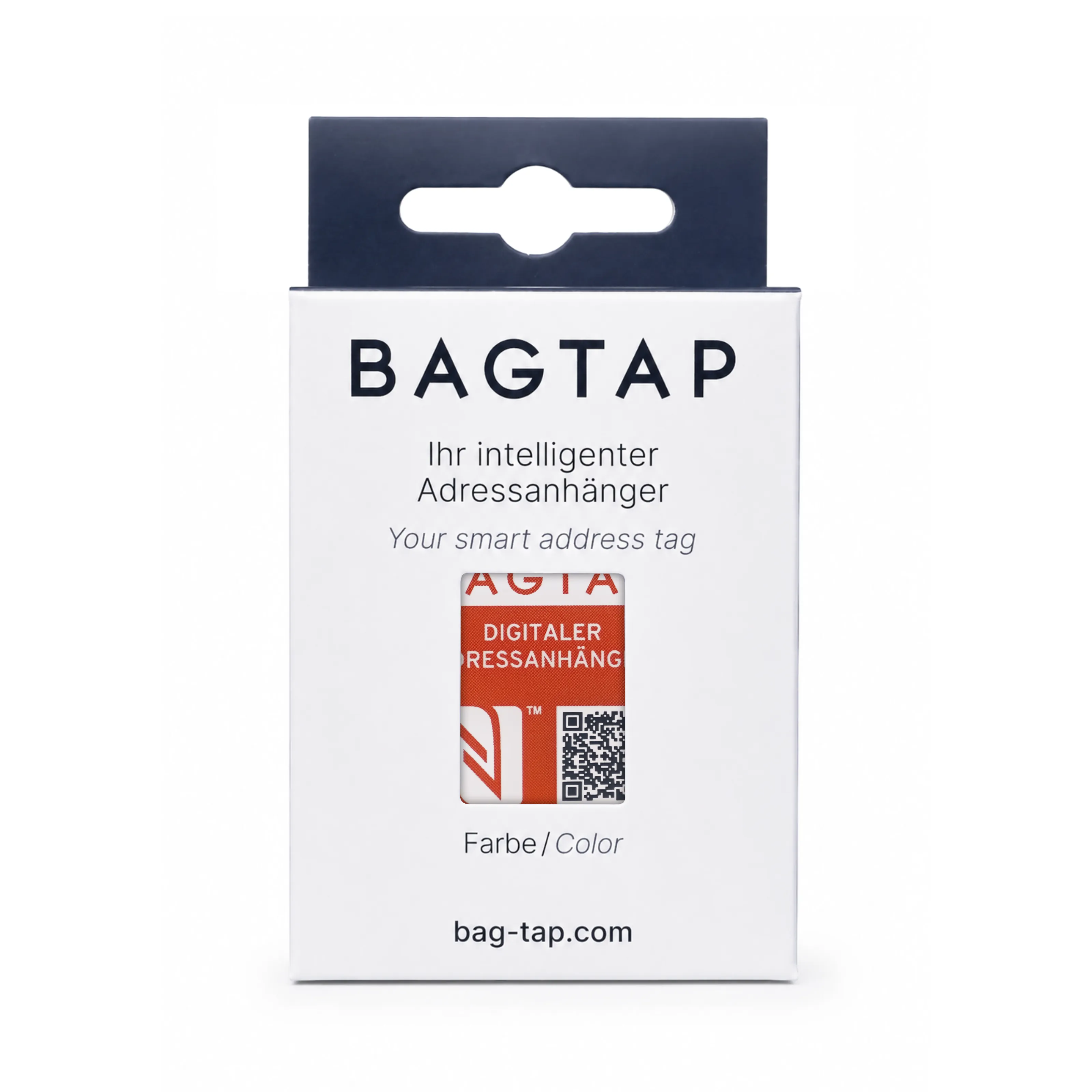 Bagtap Solid - Digitaler Kofferanhänger - Epoxy - 30 x 60 mm - orange