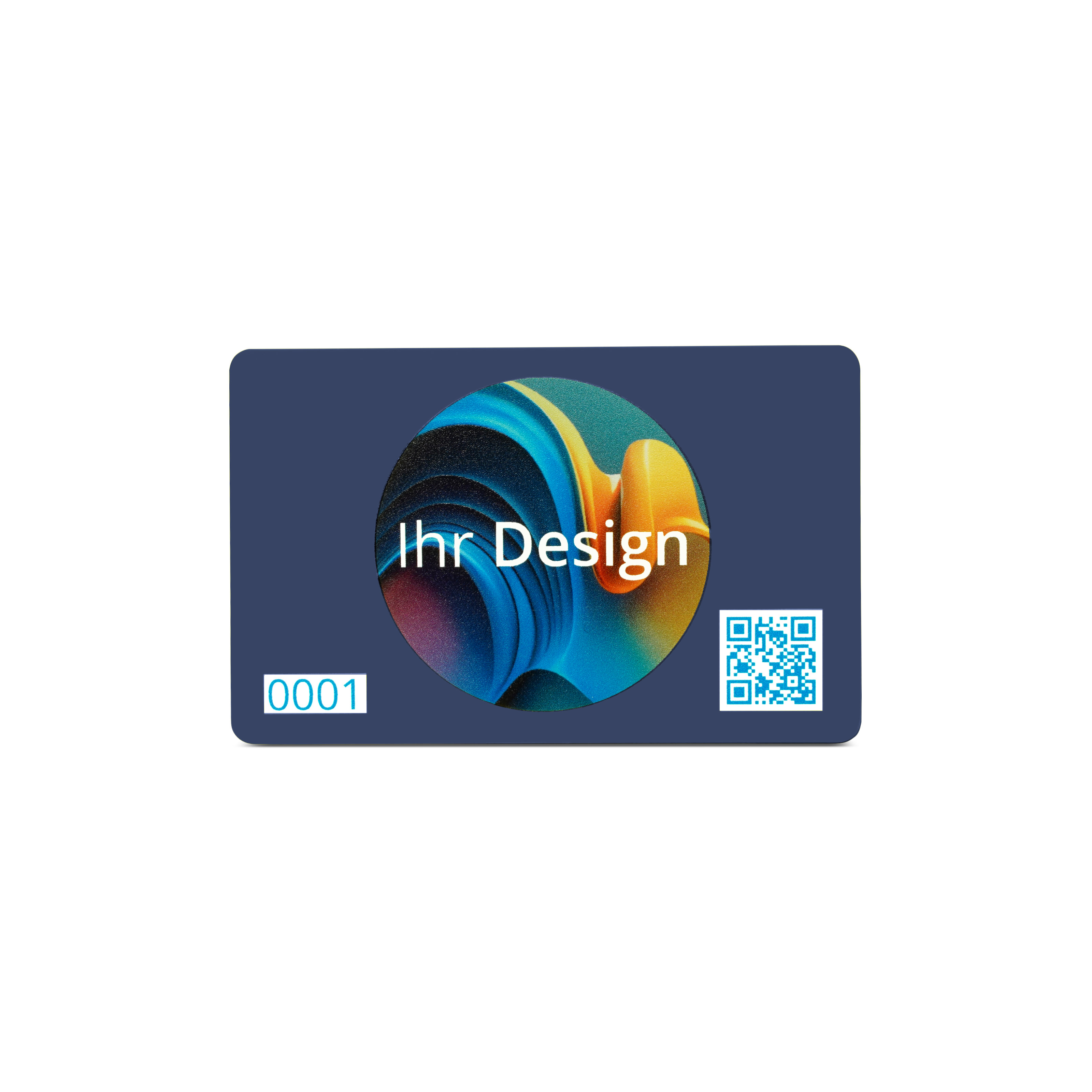 NFC Karte PVC - 85,6 x 54 mm - NTAG213 - 180 Byte - dunkelblau matt - bedruckt