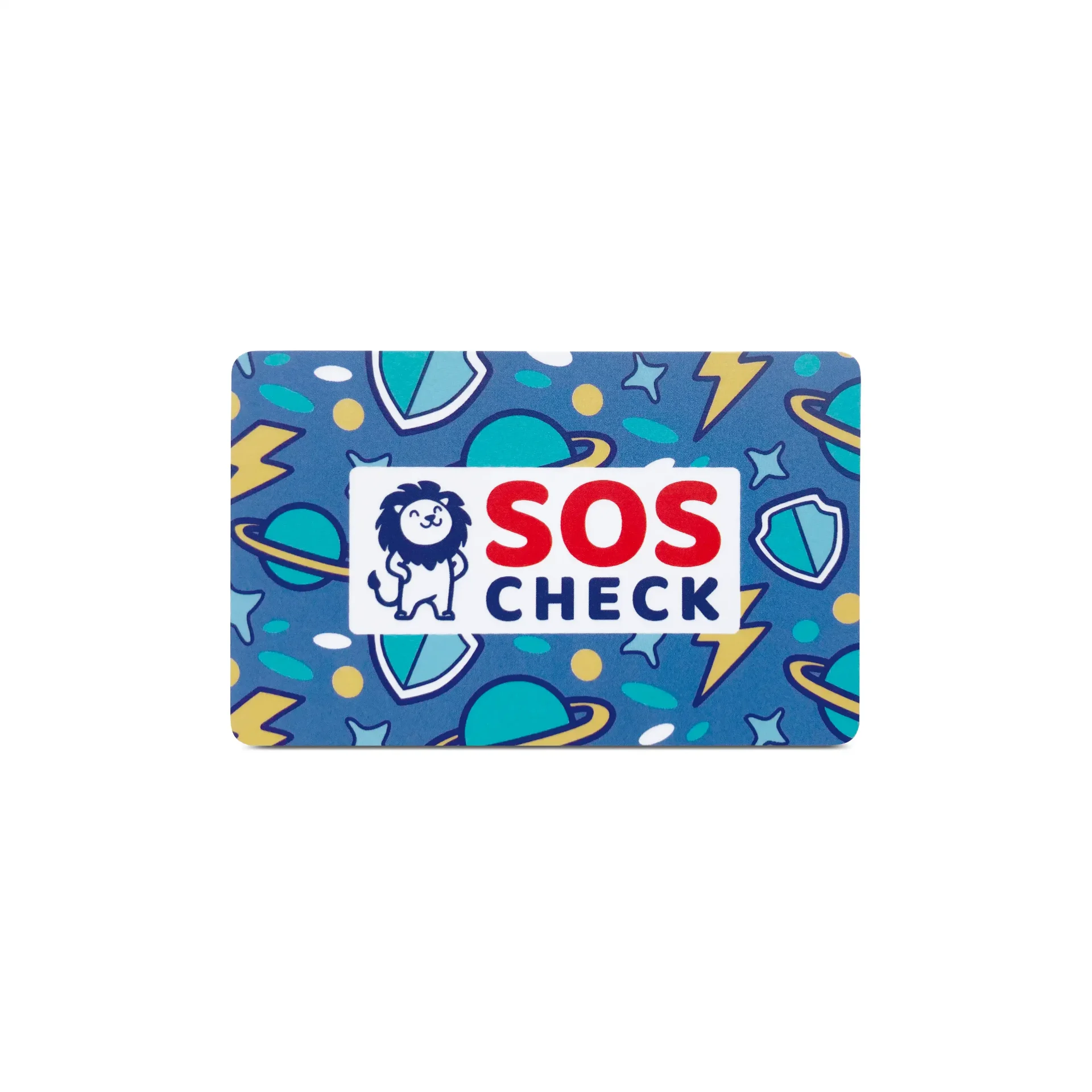 SOS-Check Karte Kids - Smarte Notfall-Karte - PVC - 85,6 x 54 mm - blau