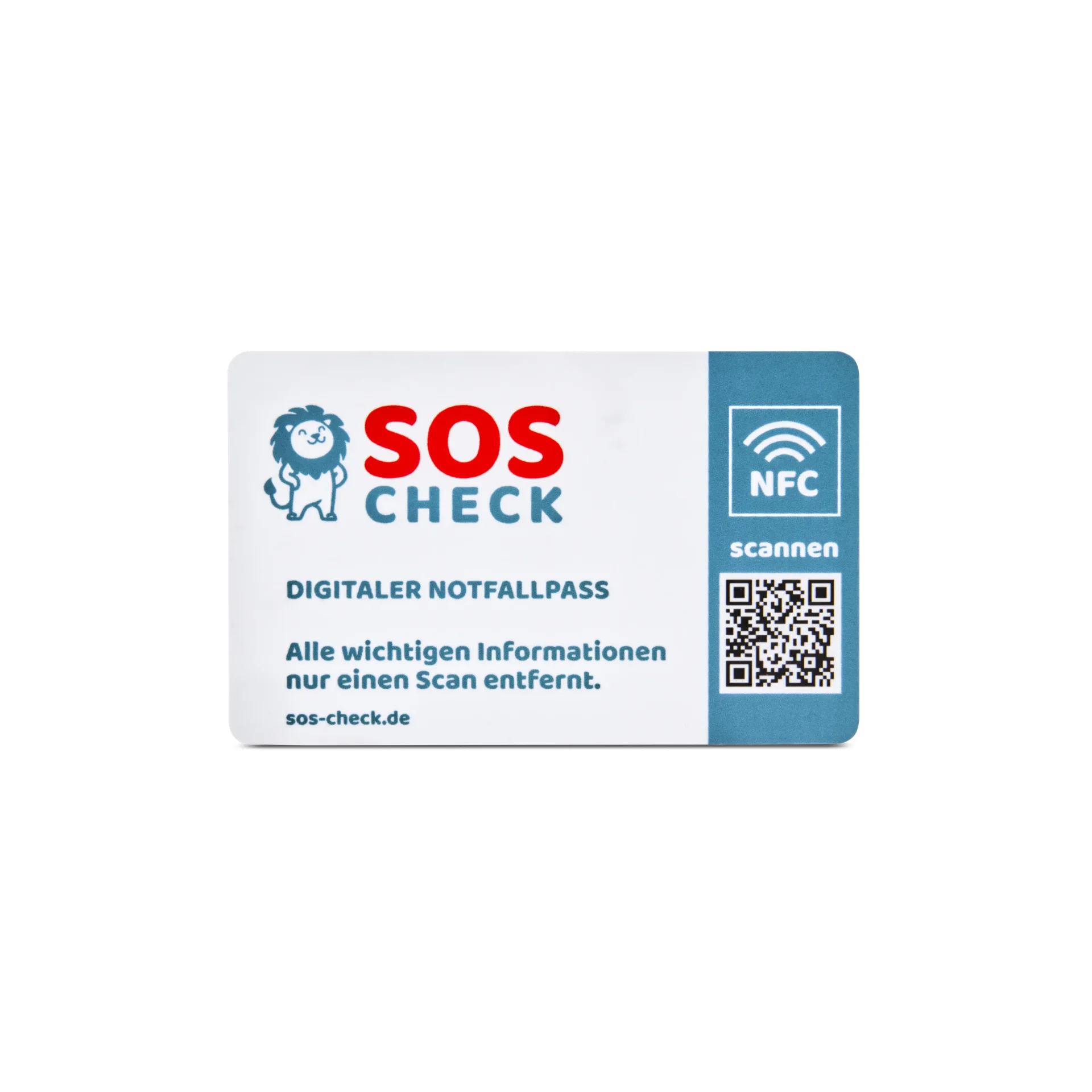 SOS-Check Bundle - Smartes Notfallset mit Armband, Anhänger und Karte - bunt