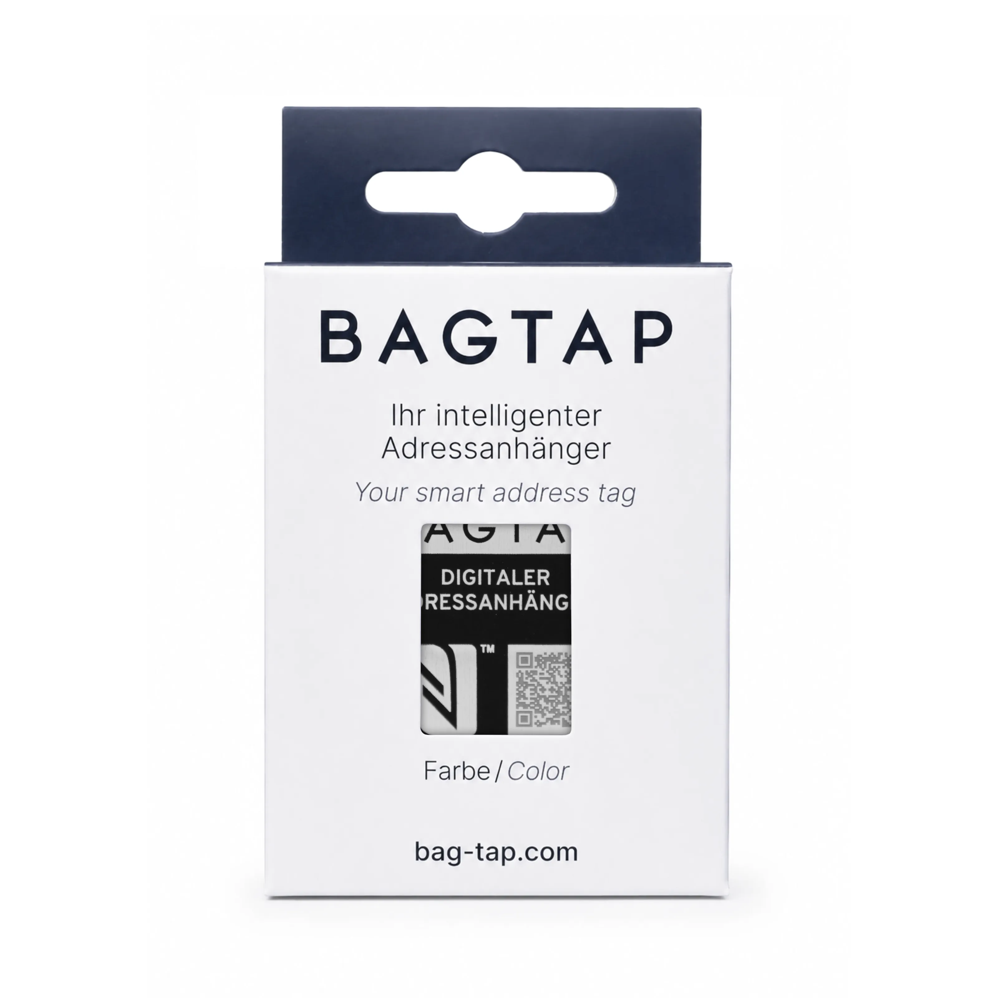 Bagtap Flex - Digitaler Kofferanhänger - Silikon - 30 x 60 mm - schwarz