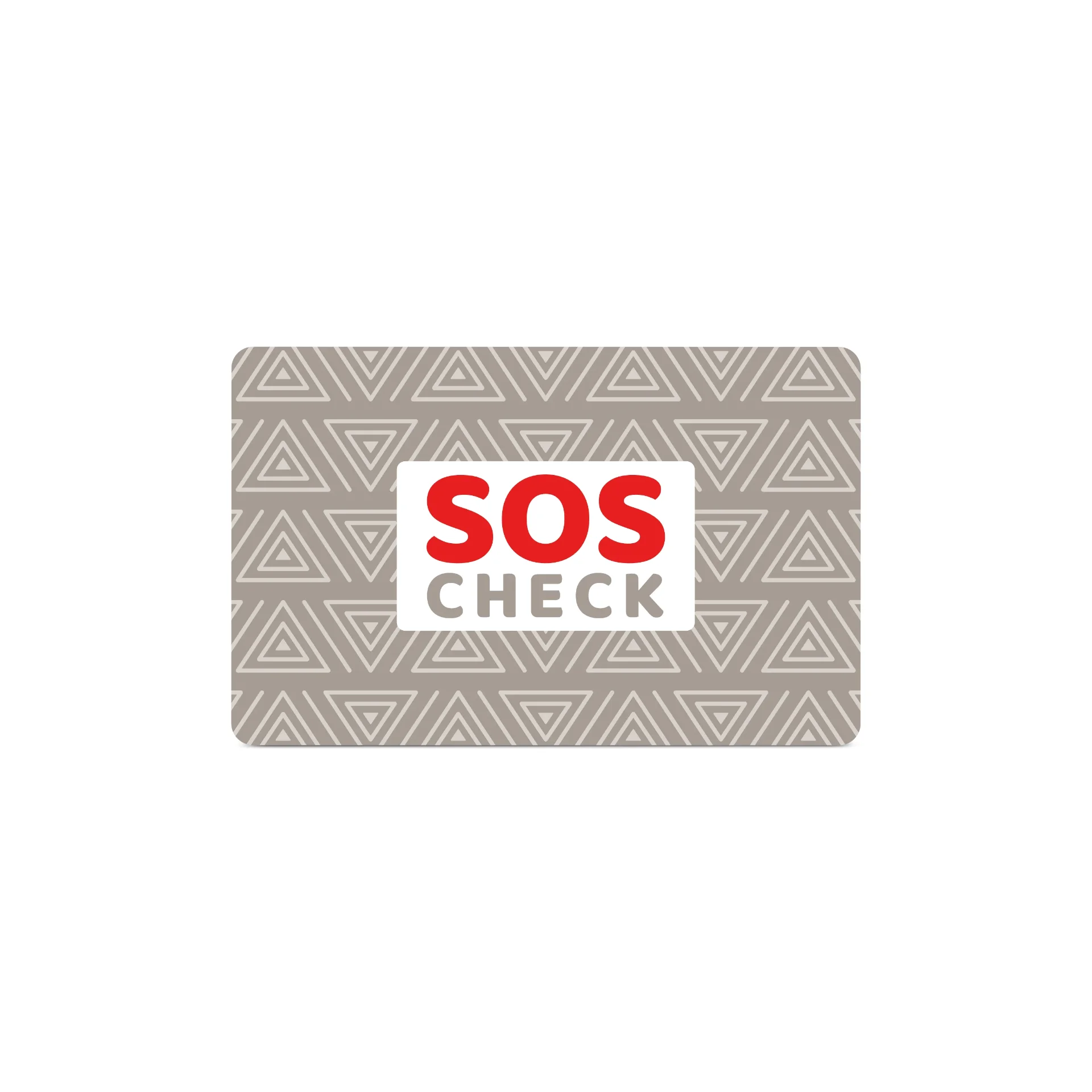 SOS-Check Karte - Smarte Notfall-Karte - PVC - 85,6 x 54 mm - beige