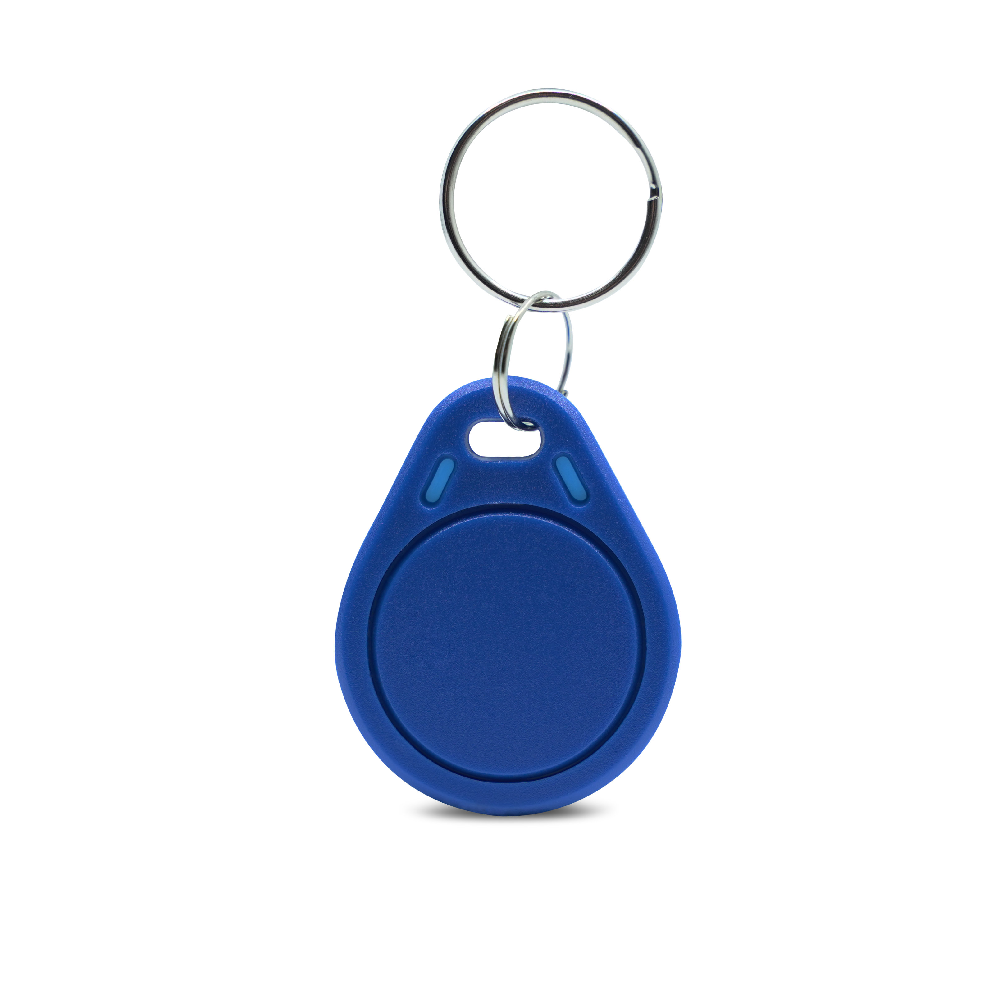 Vorderseite des ABS Schlüsselanhänger in blau