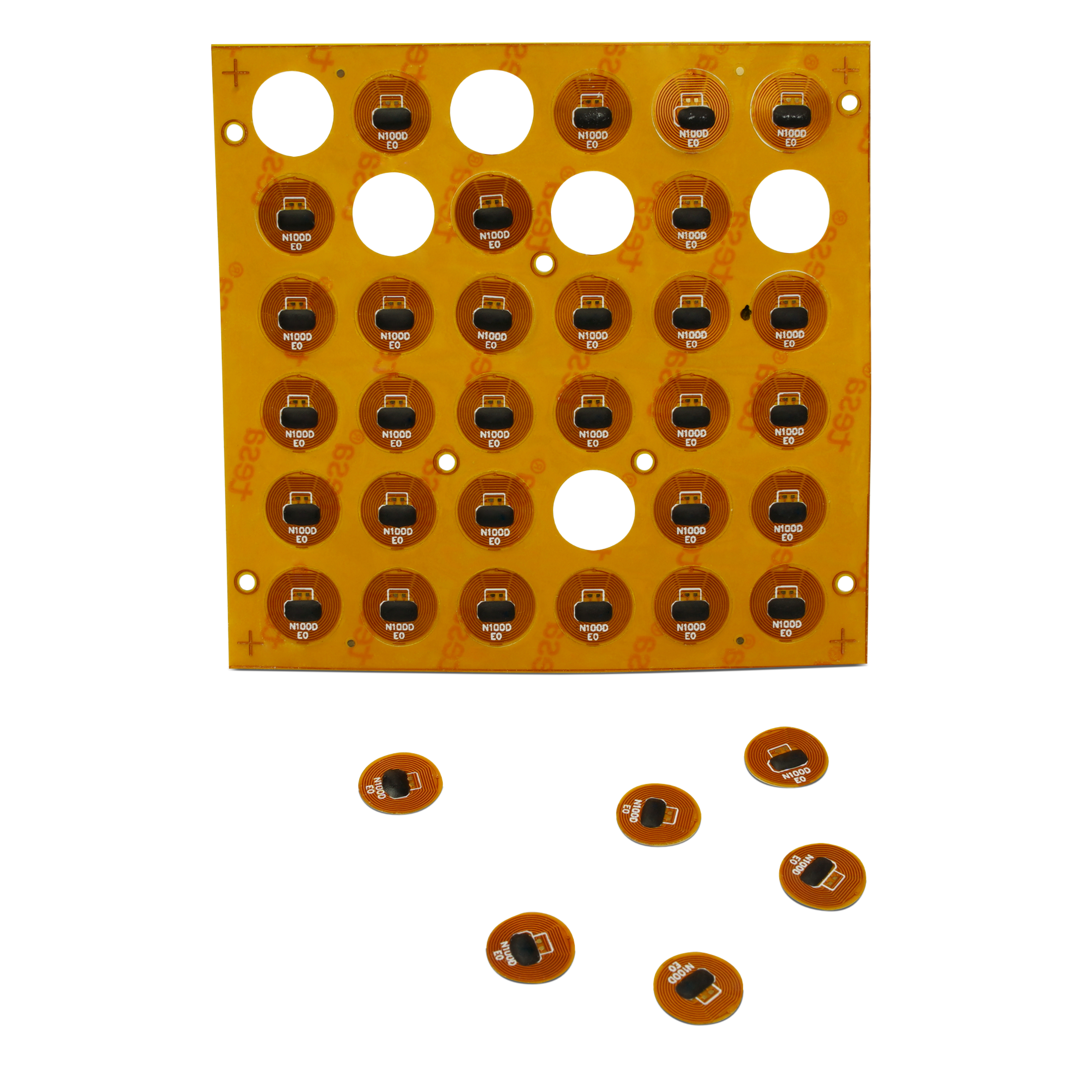 Sticker Fpc NFC Sticker FPC - 10 mm - NTAG213 - 180 Byte - gold | 68923