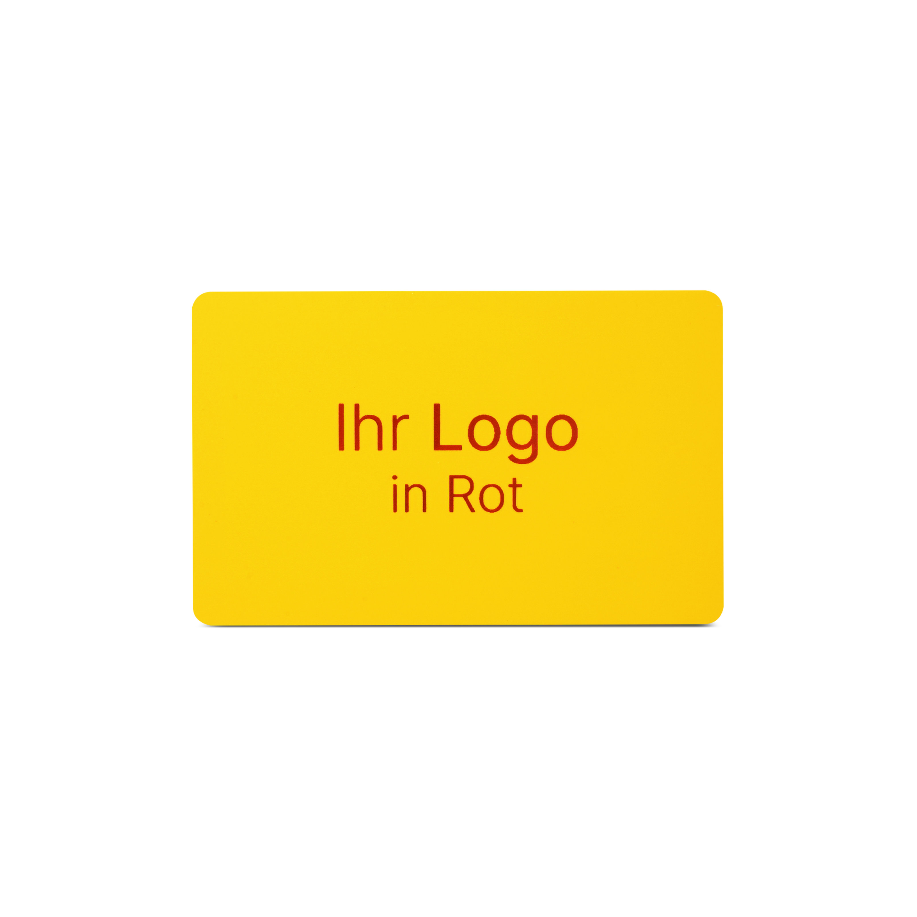 NFC Karte PVC - 85,6 x 54 mm - NTAG216 - 924 Byte - gelb matt - durchgefärbt