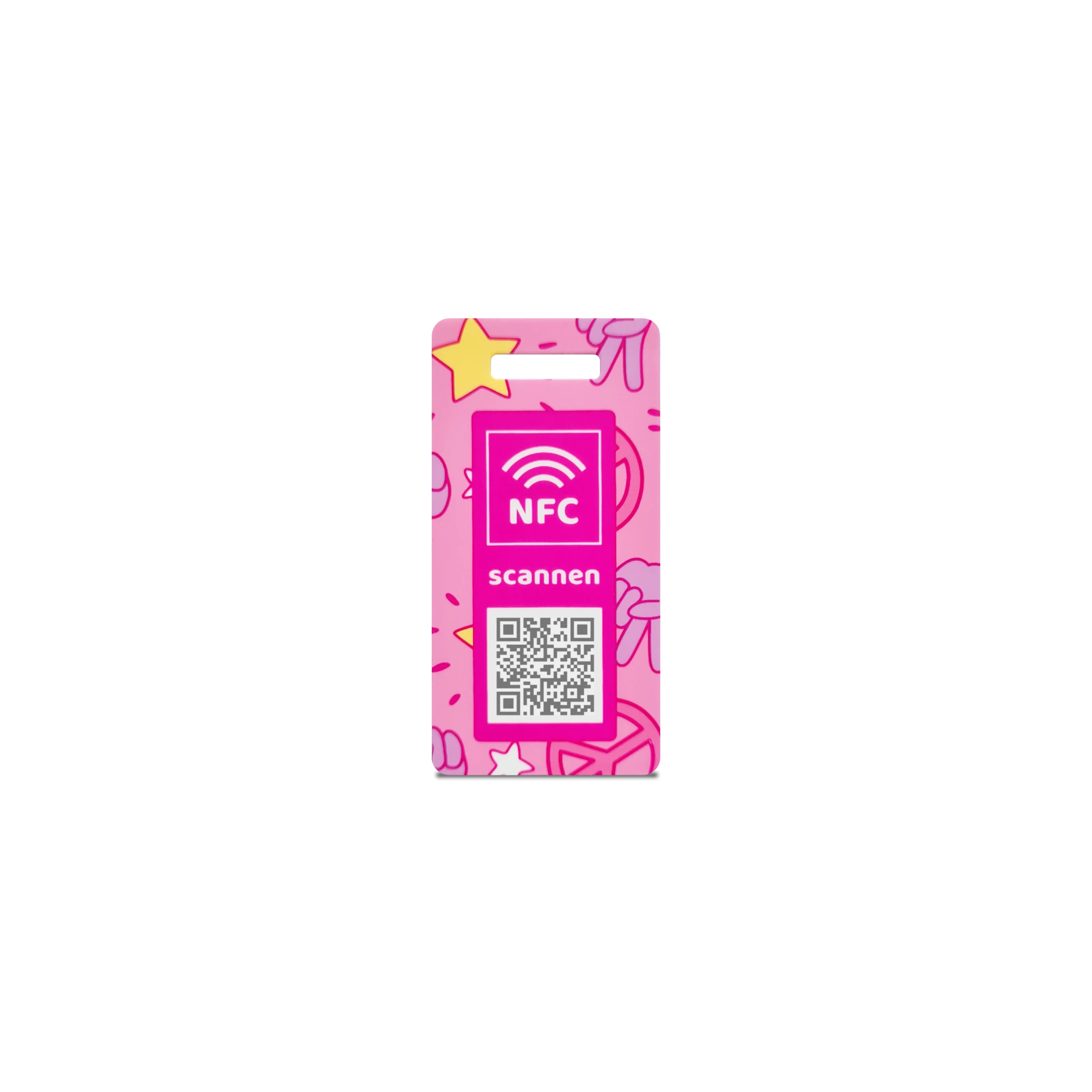 SOS-Check Tag Kids - Smart Emergency Tag - Silicone - 30 x 60 mm - Pink