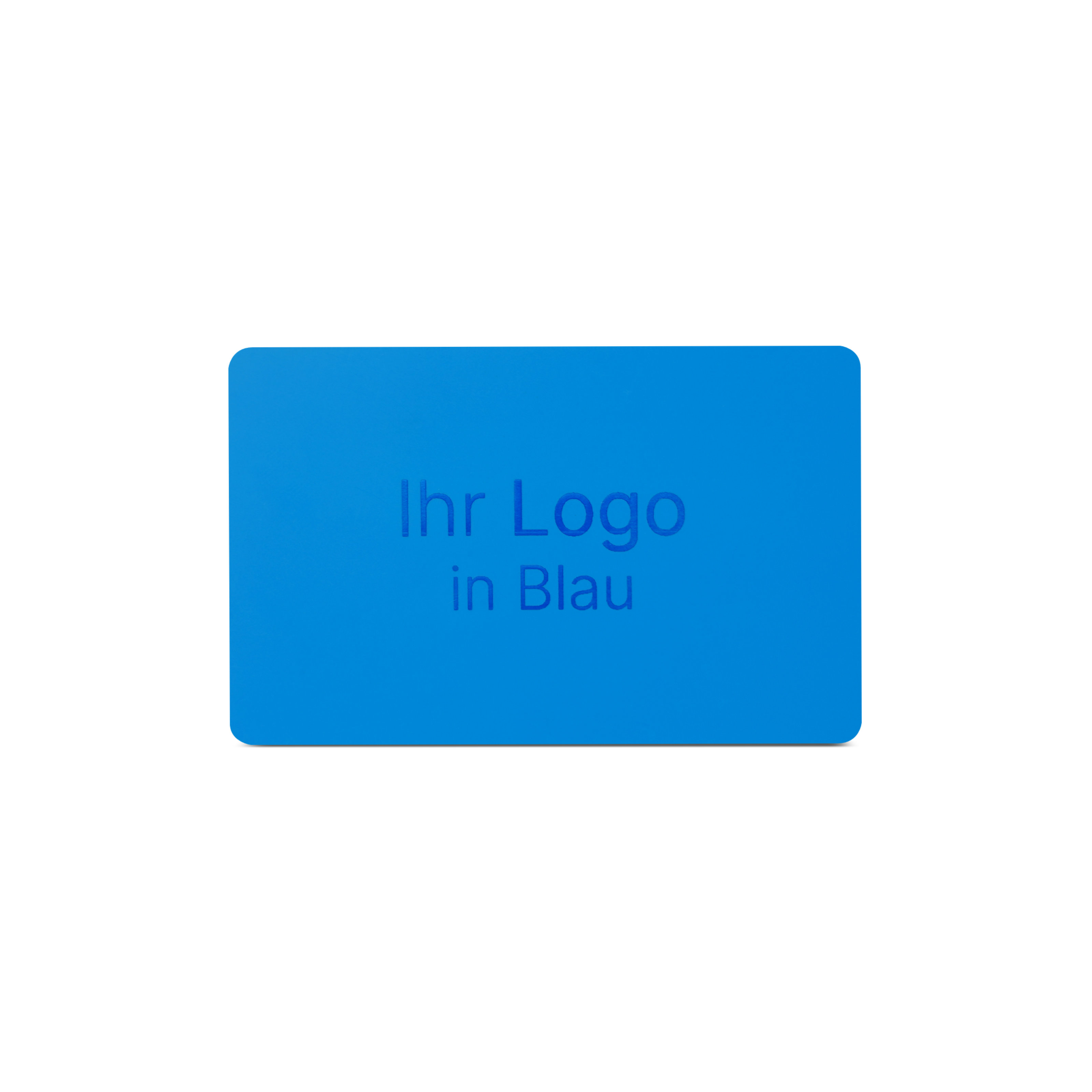 Online NFC-Visitenkarte PVC - inkl. URL + Druck - blau matt - durchgefärbt