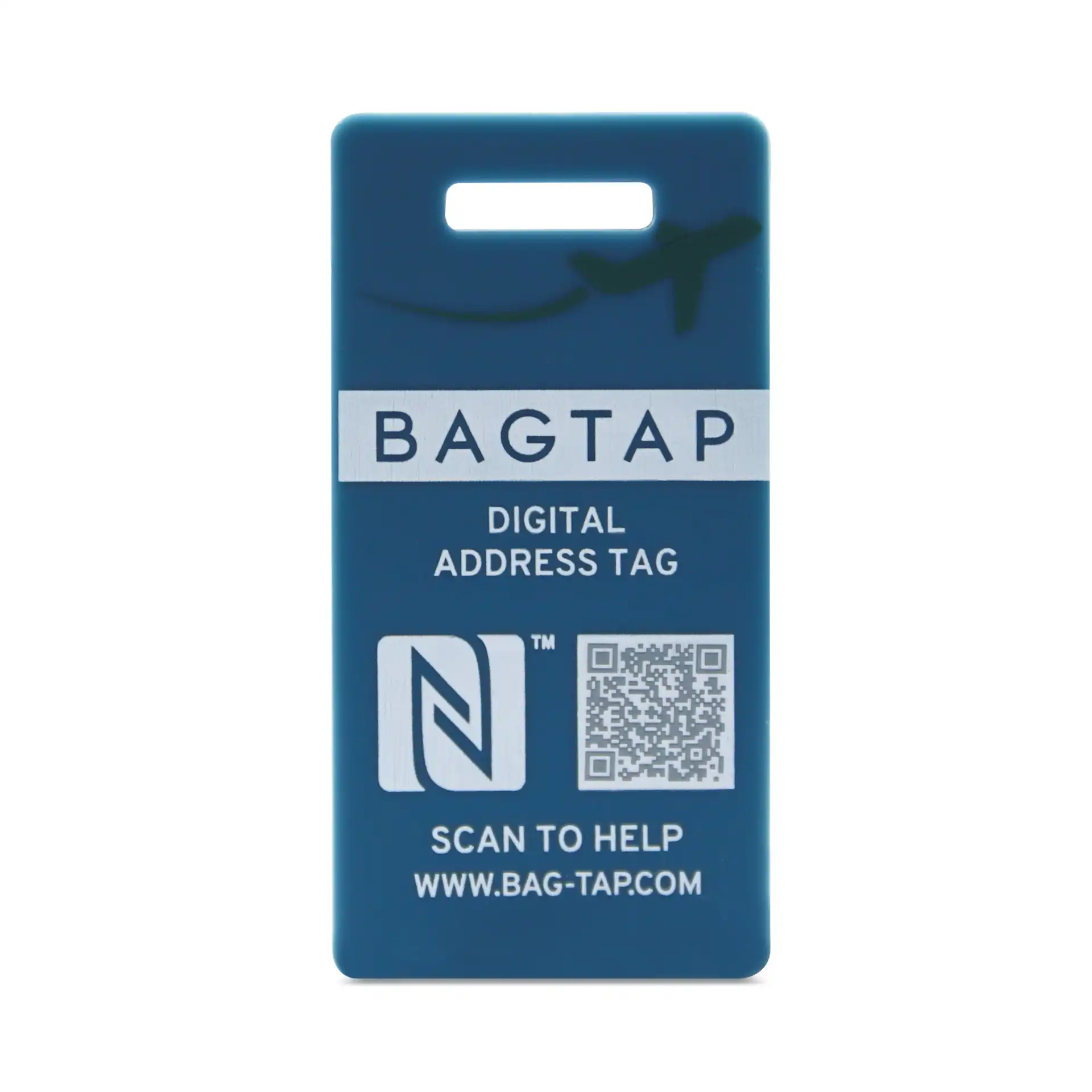 Bagtap Flex - Digital Luggage Tag - Silicone - 30 x 60 mm - blue