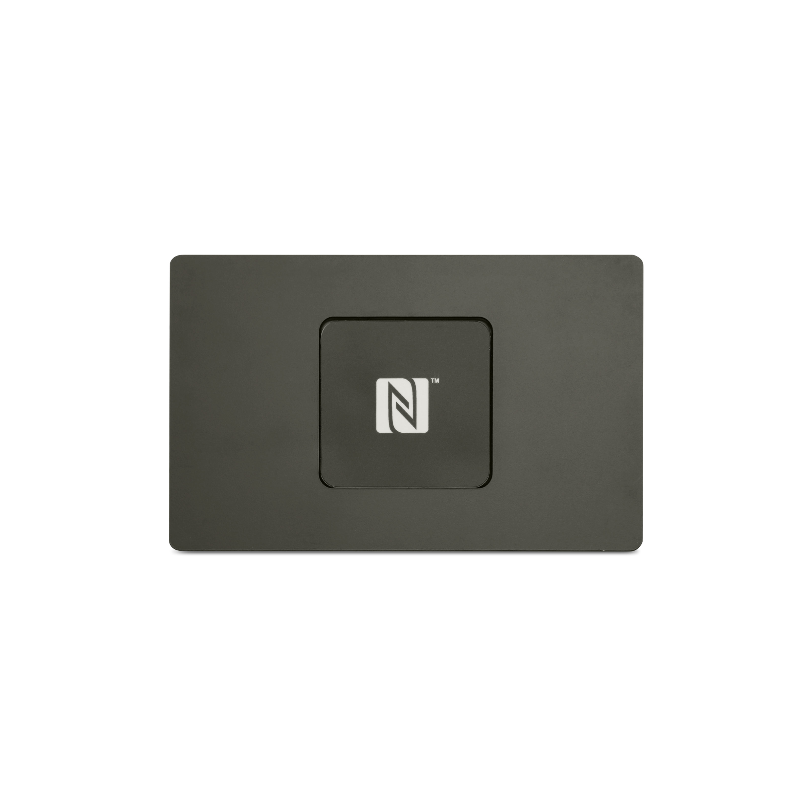 NFC-vCard - Digitale Visitenkarte - inkl. NFC-vCard Zugang - Metall - 85,6 x 54 mm - schwarz mit Gravur