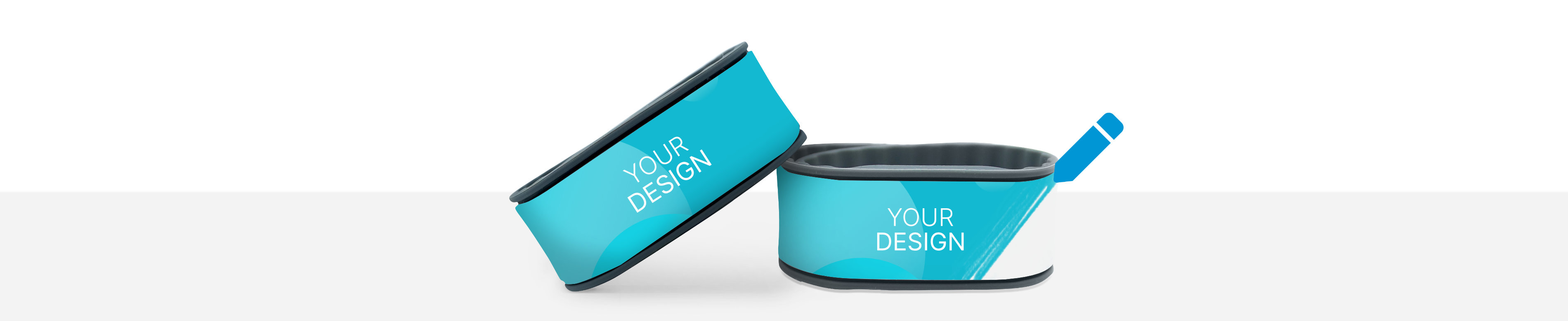 NFC wristbands with the inscription "Your Design"